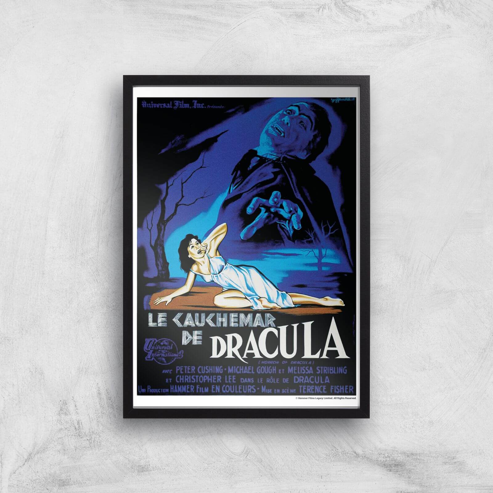 Le Cauchemar De Dracula Giclee Art Print - A3 - Black Frame