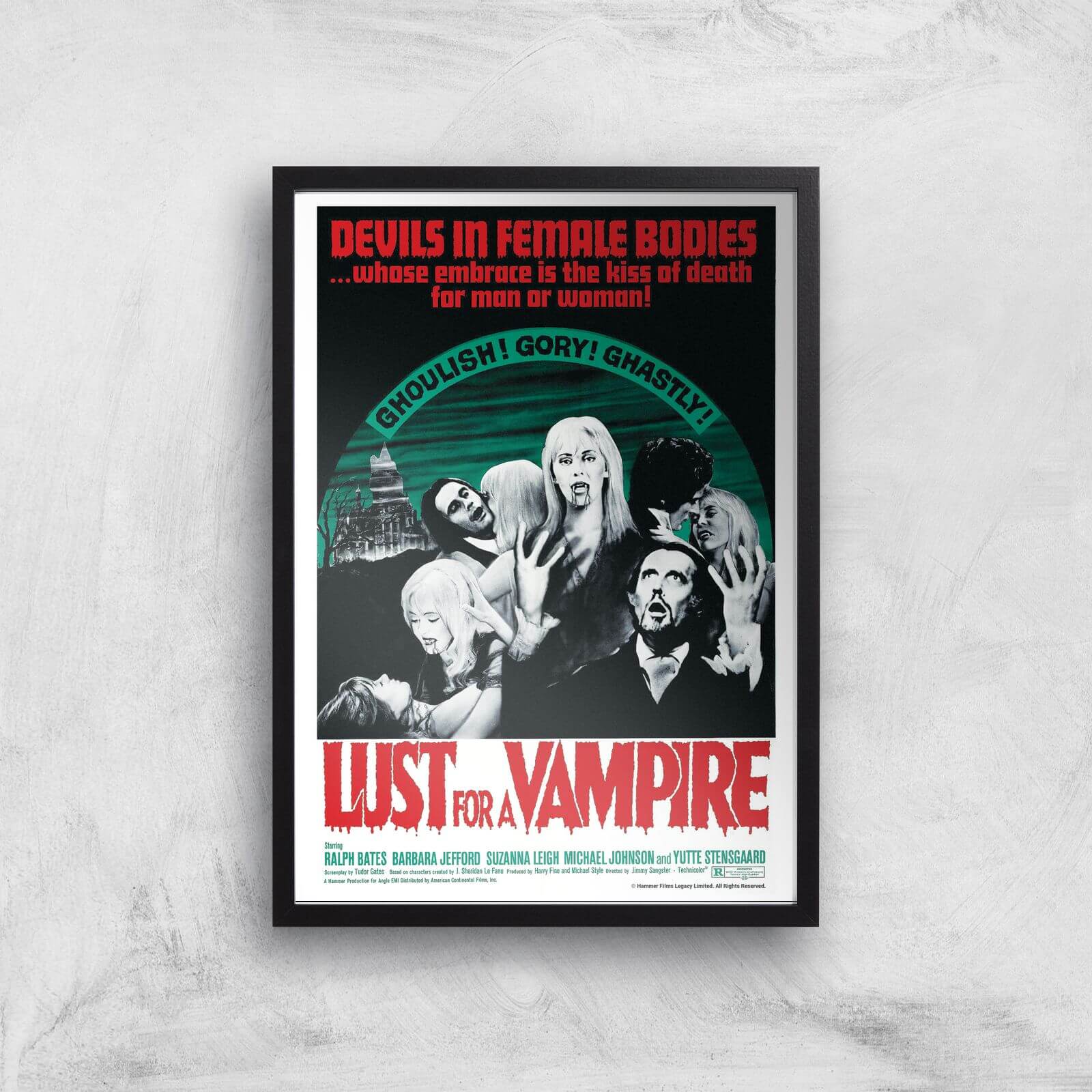 Devils In Female Bodies - Lust For A Vampire Giclee Art Print - A2 - Black Frame