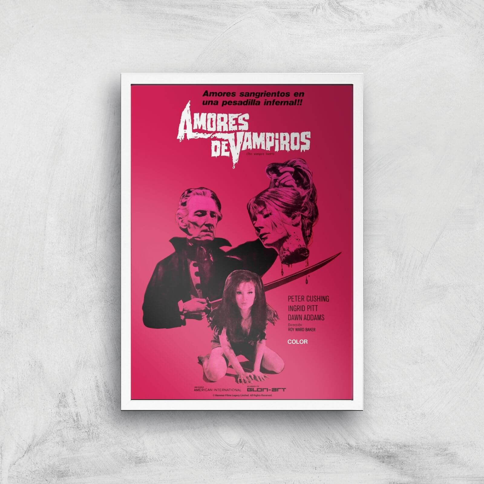 Amores De Vampiros Giclee Art Print - A3 - White Frame