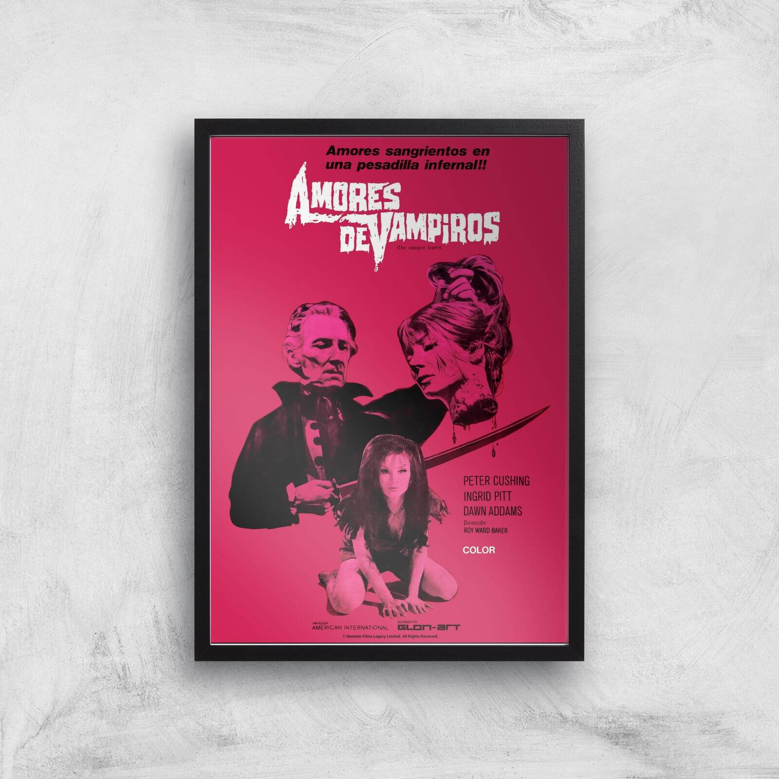 Amores De Vampiros Giclee Art Print - A2 - Black Frame