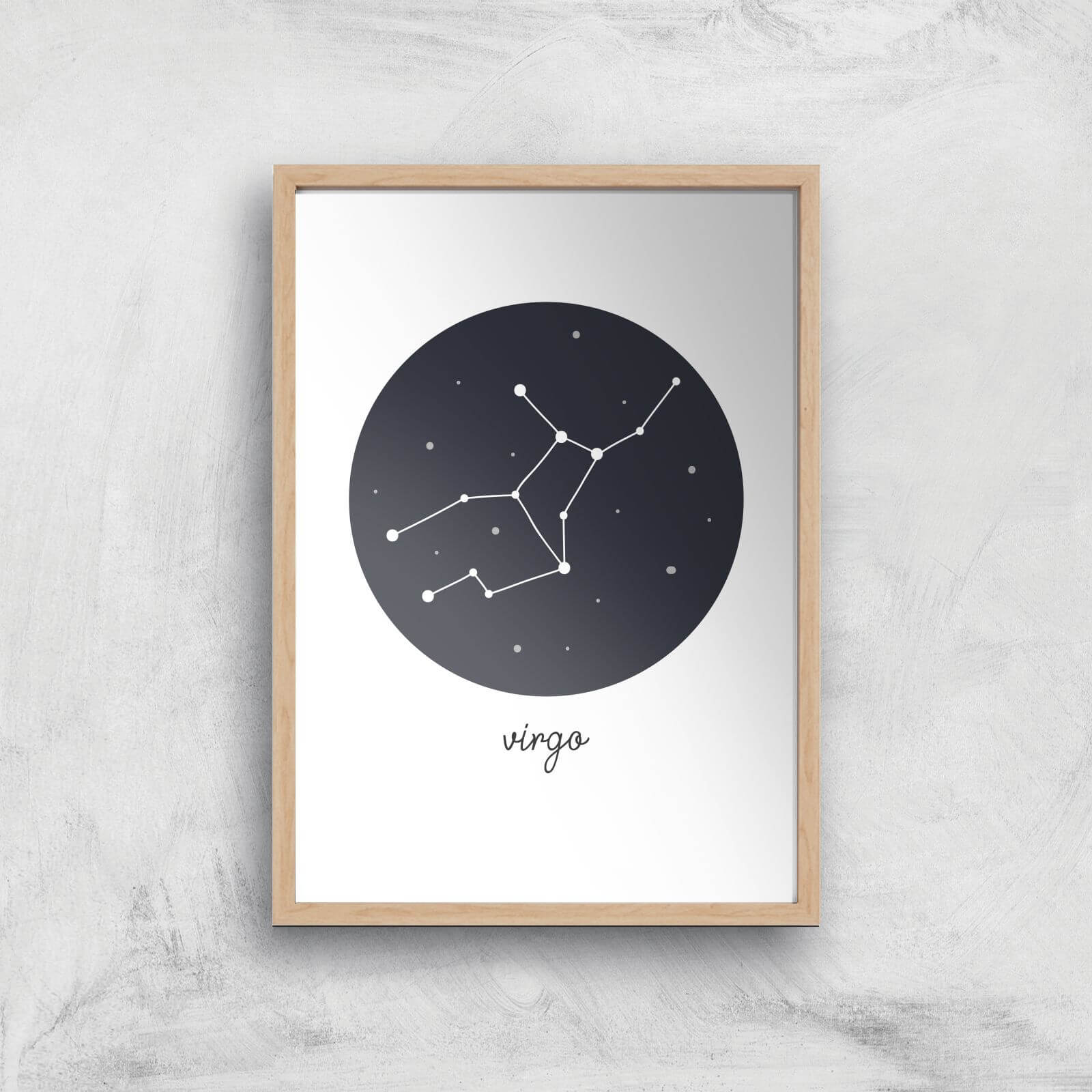Virgo Art Print - A4 - Wooden Frame