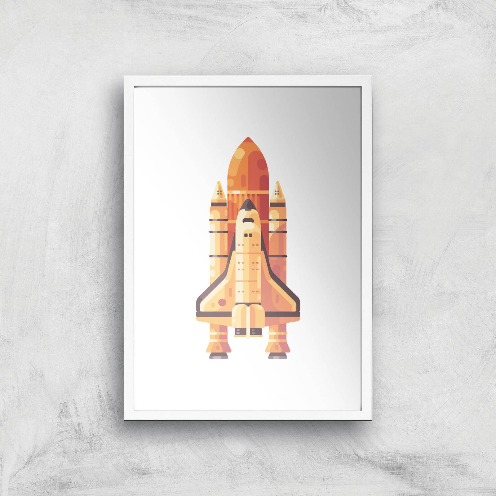 Rocket Art Print - A2 - White Frame
