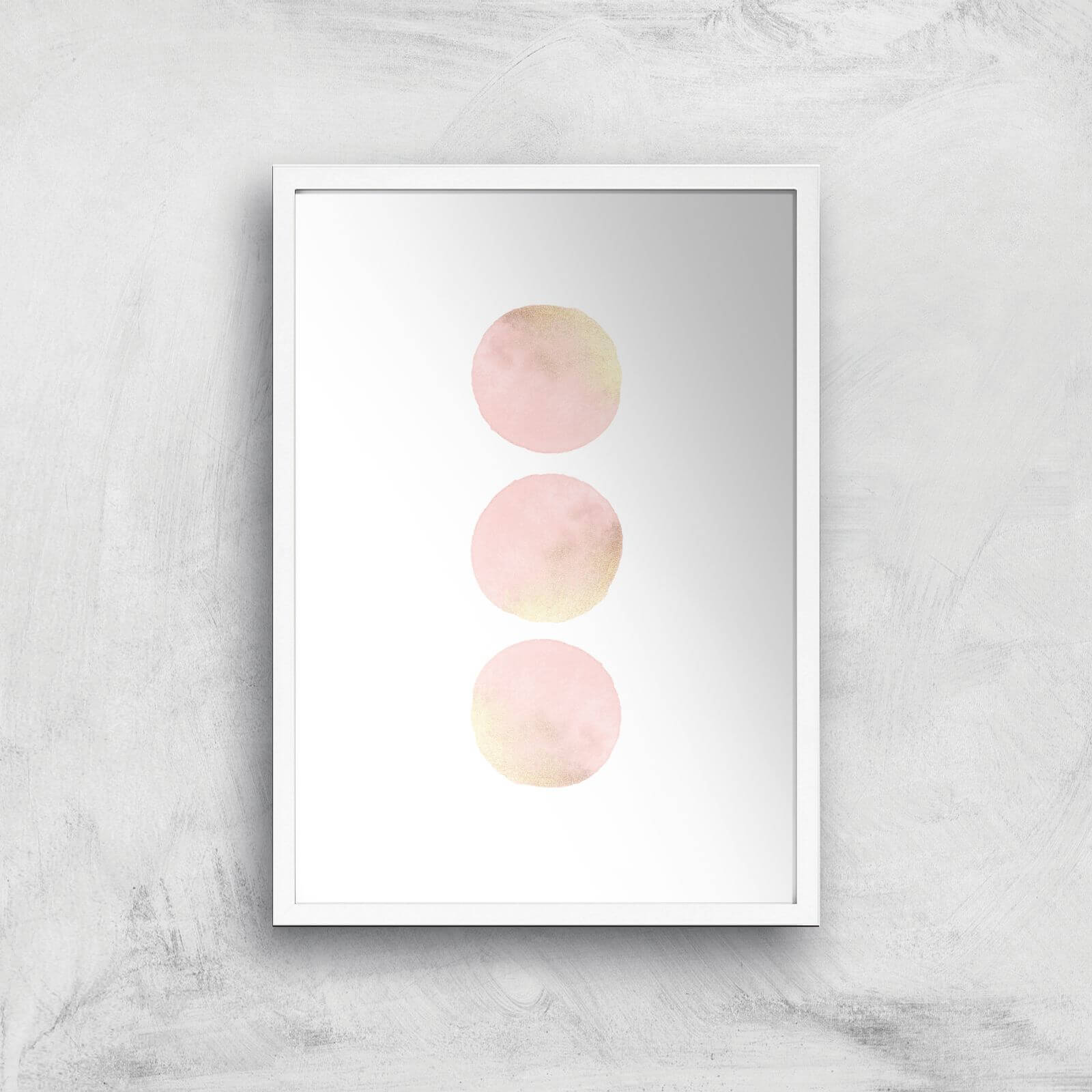 Three Moons Art Print - A3 - White Frame