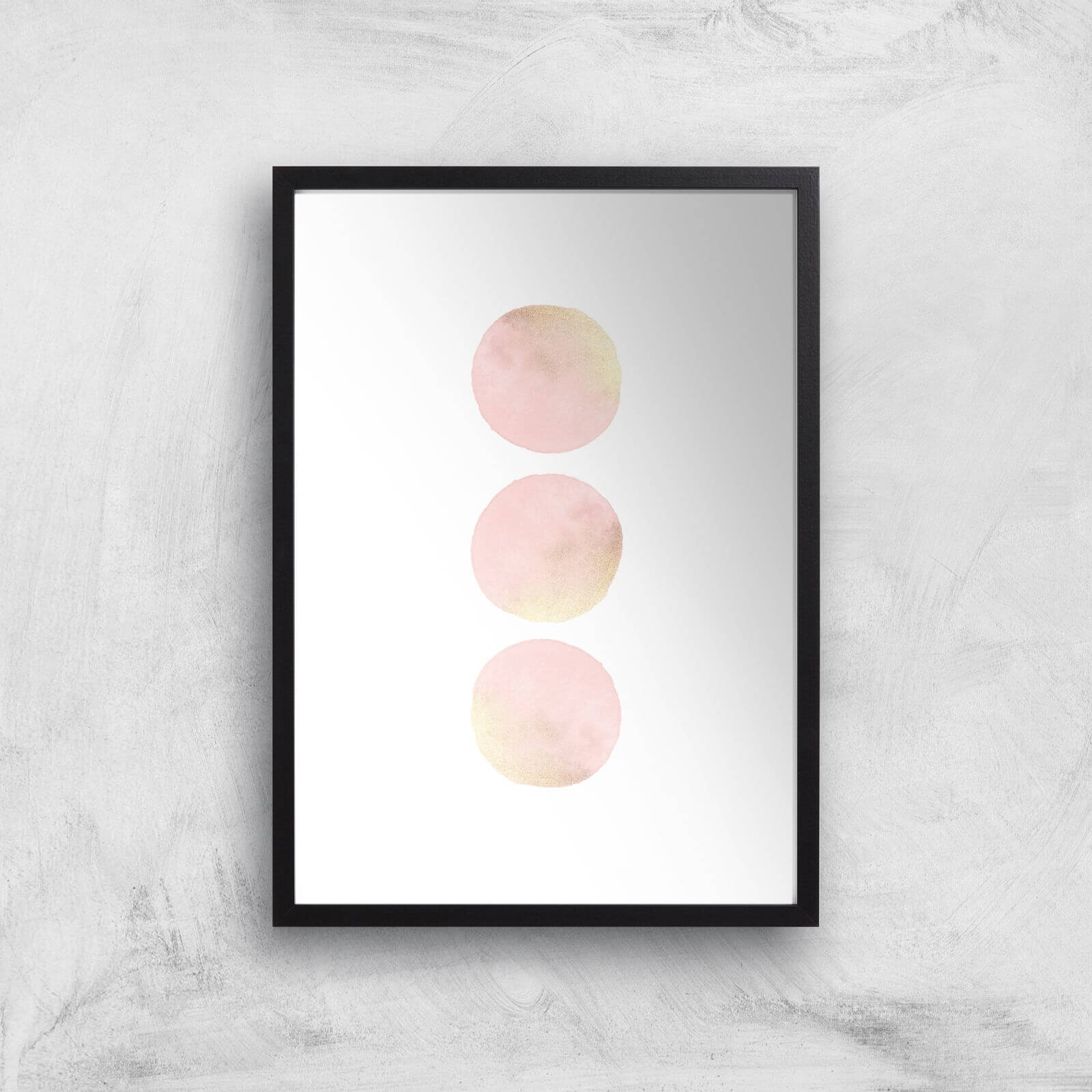 Three Moons Art Print - A3 - Black Frame