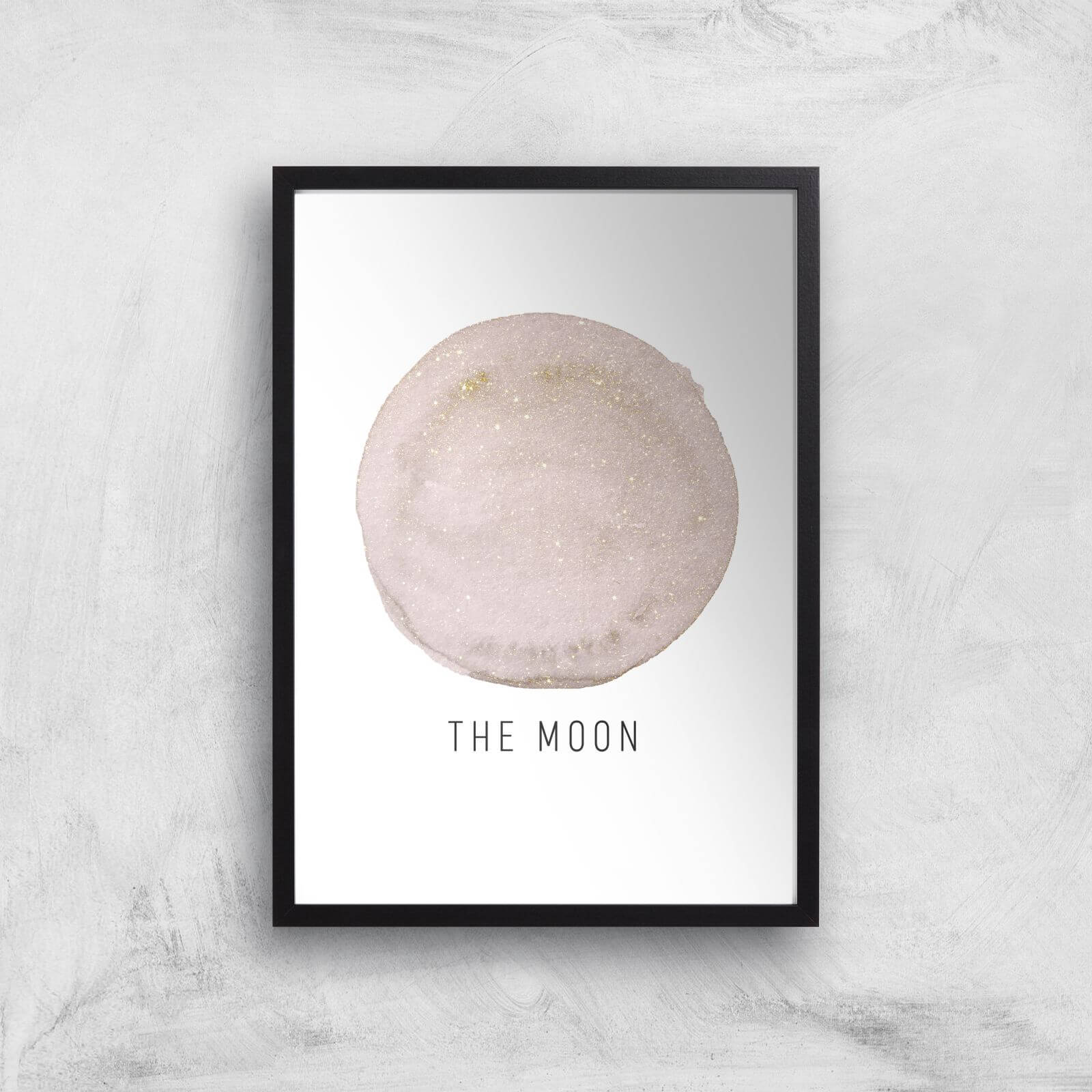 The Moon Art Print - A3 - Black Frame
