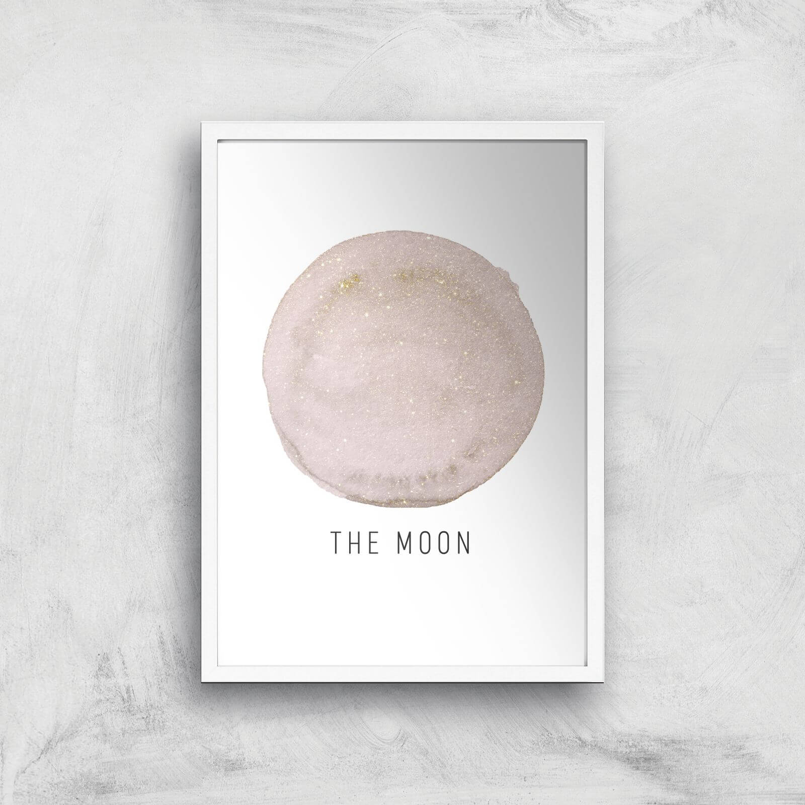 The Moon Art Print - A2 - White Frame