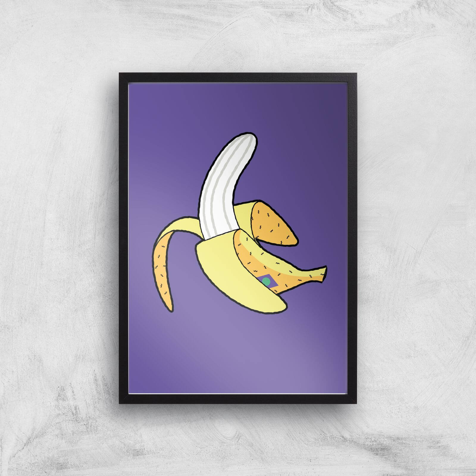 Banana Art Print - A3 - Black Frame