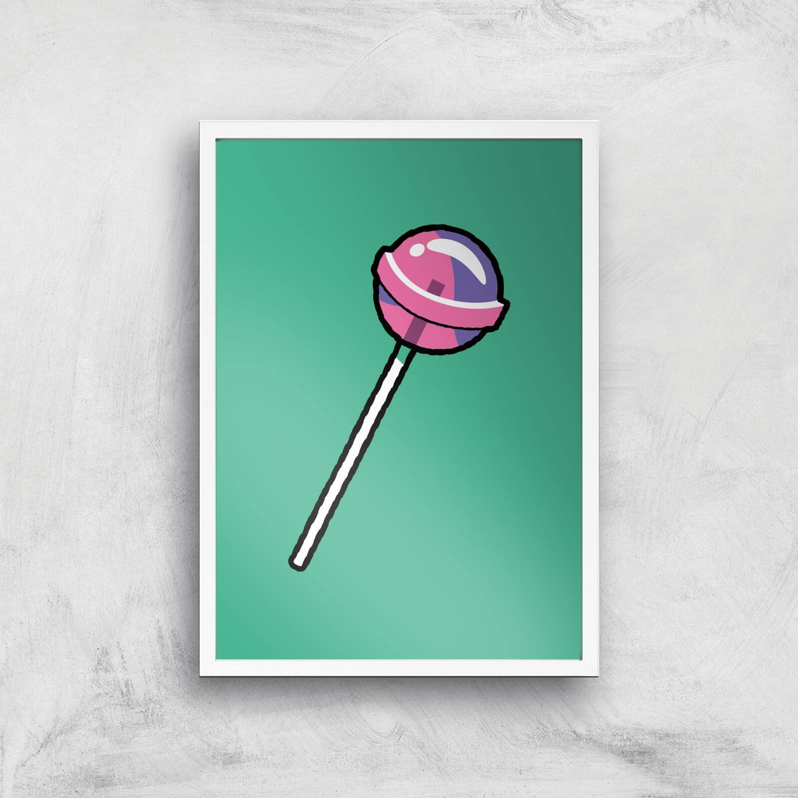Lollypop Art Print - A3 - White Frame