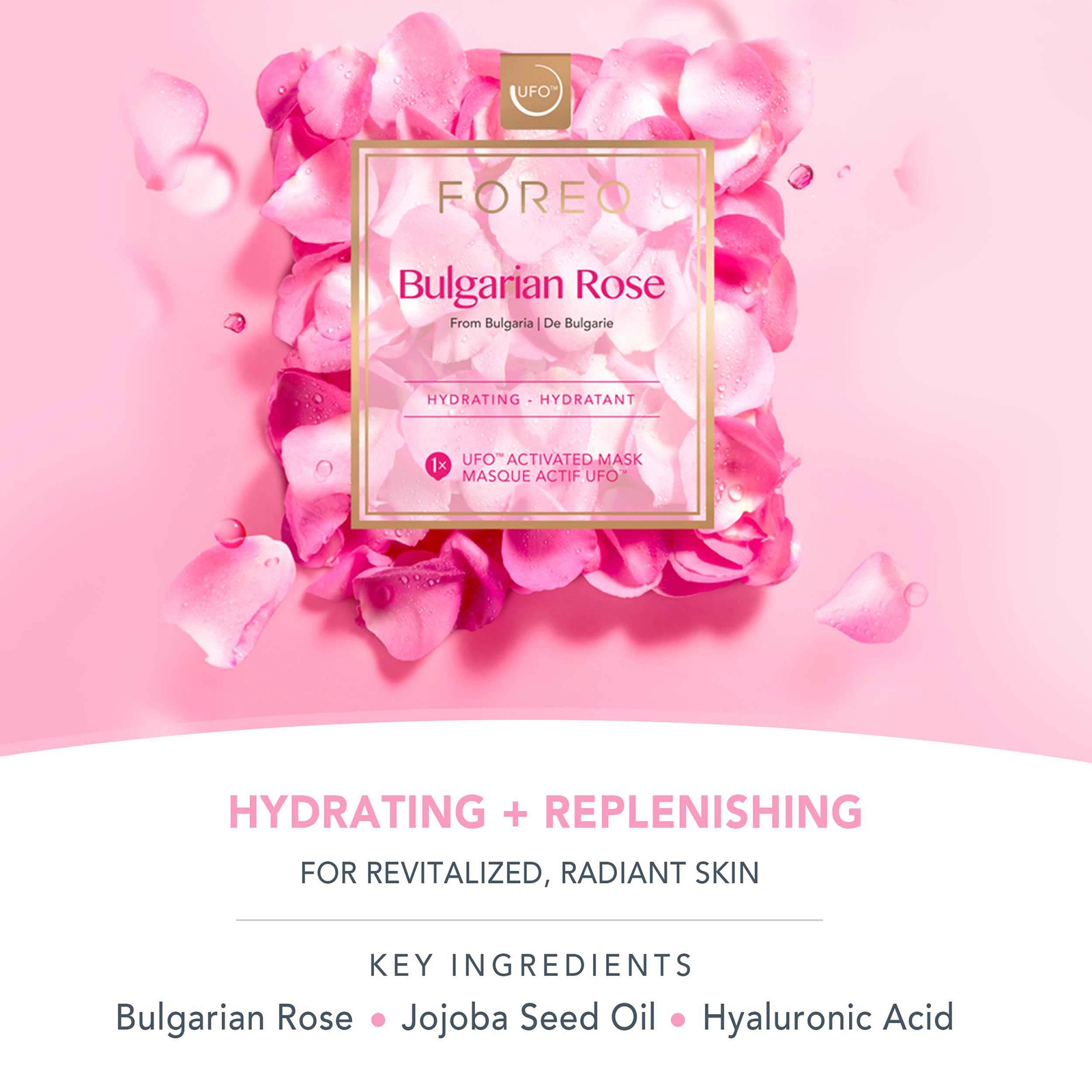 Thumbnail - FOREO Bulgarian Rose UFO Feuchtigkeitsspendende Gesichtsmaske (6er-Packung)