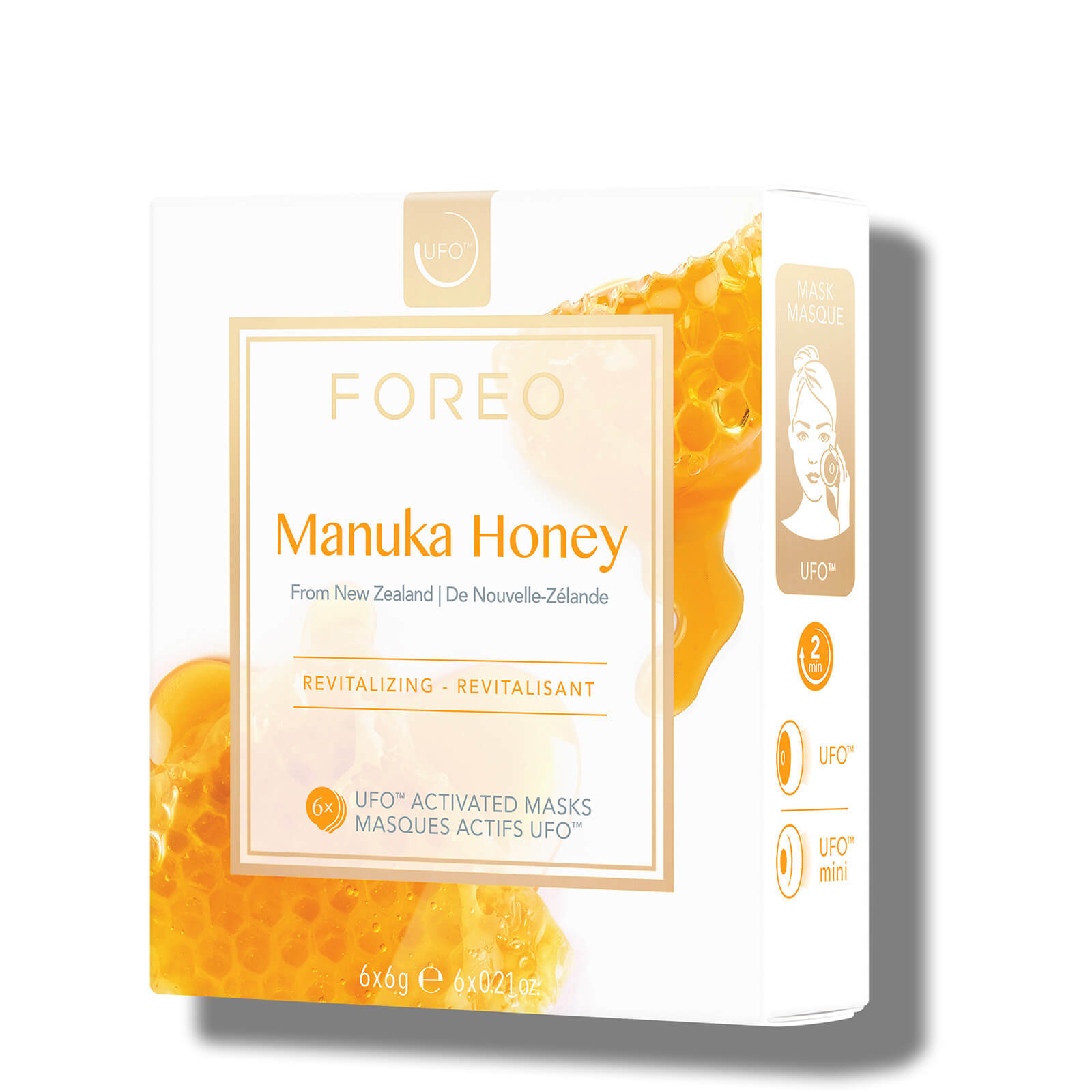 Image of FOREO Manuka Honey UFO/UFO Mini Revitalising Face Mask for Ageing Skin (6 Pack)