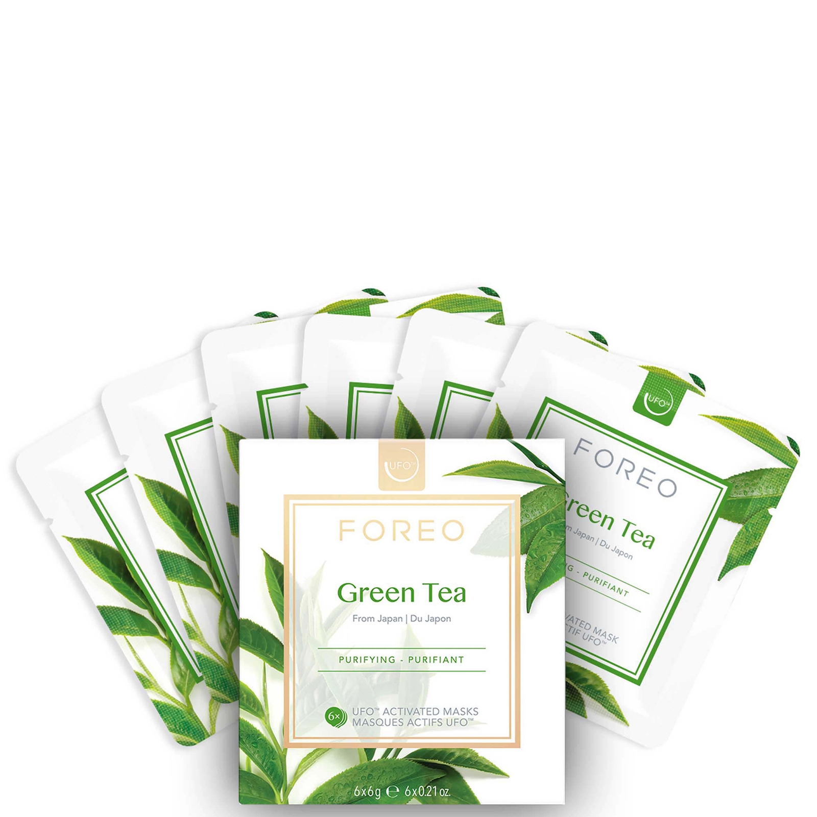 Image of FOREO Verde Tea Purifying Maschera Viso per UFO (6 pezzi)051