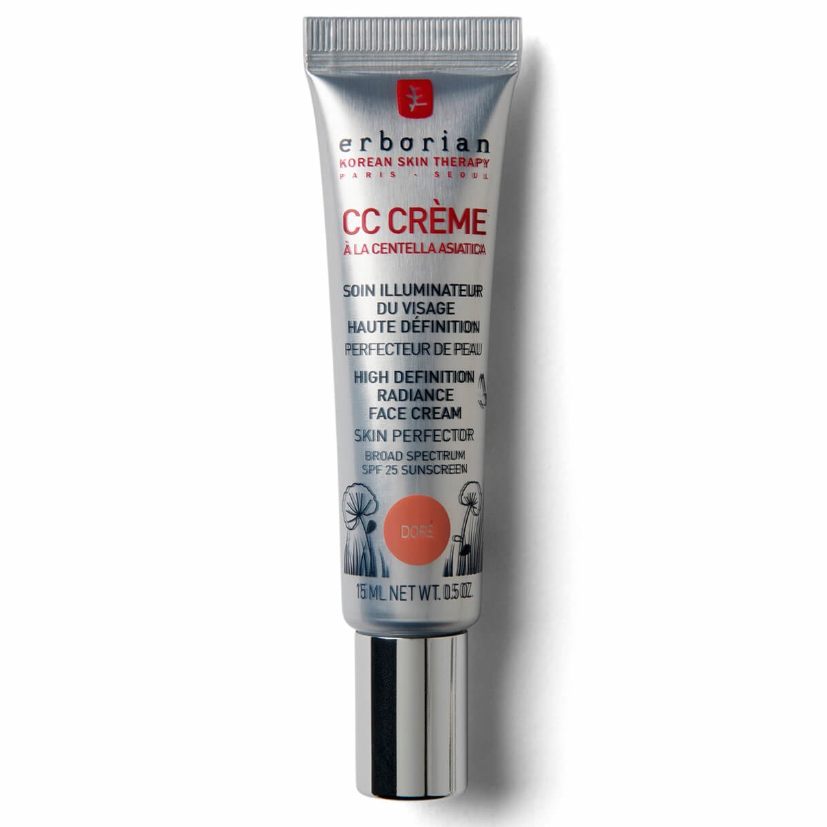 CC Cream 15ml - Base de maquillaje hidratante de cobertura media con FPS25 para todo tipo de piel (Varios tonos) - Dore