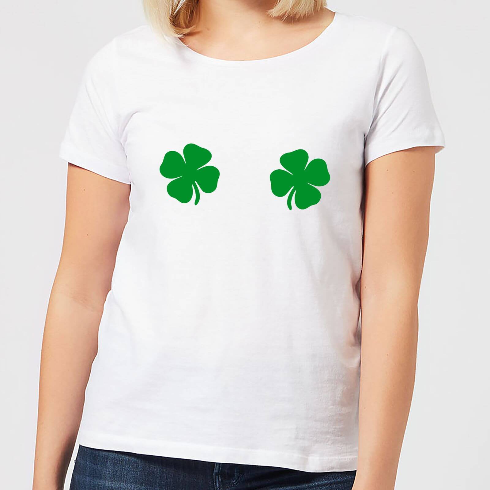 Lucky Tits Women's T-Shirt - White - XXL - White