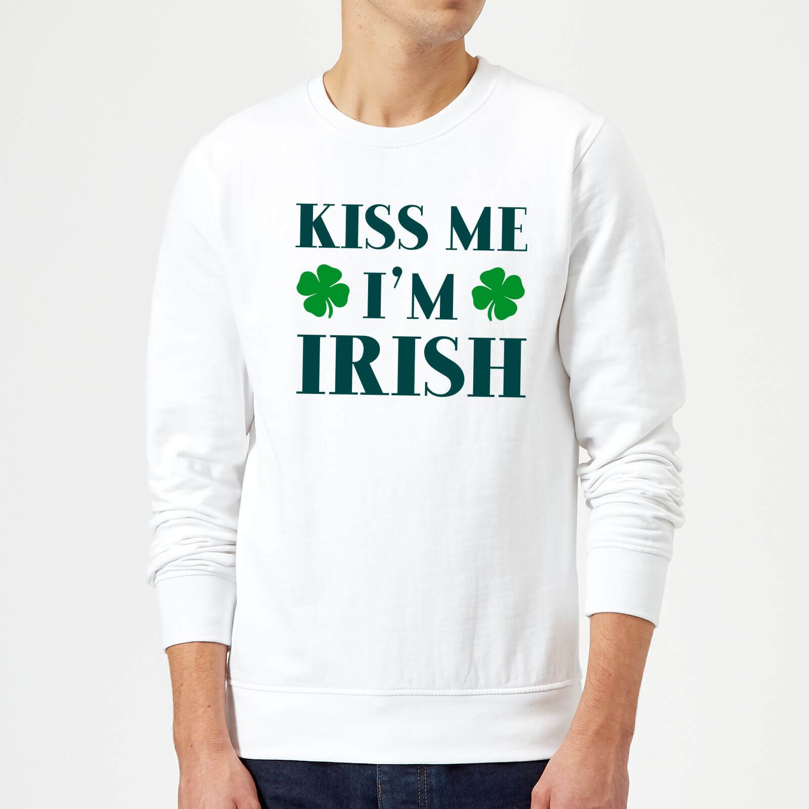 Kiss Me I'm Irish Sweatshirt - White - S - White