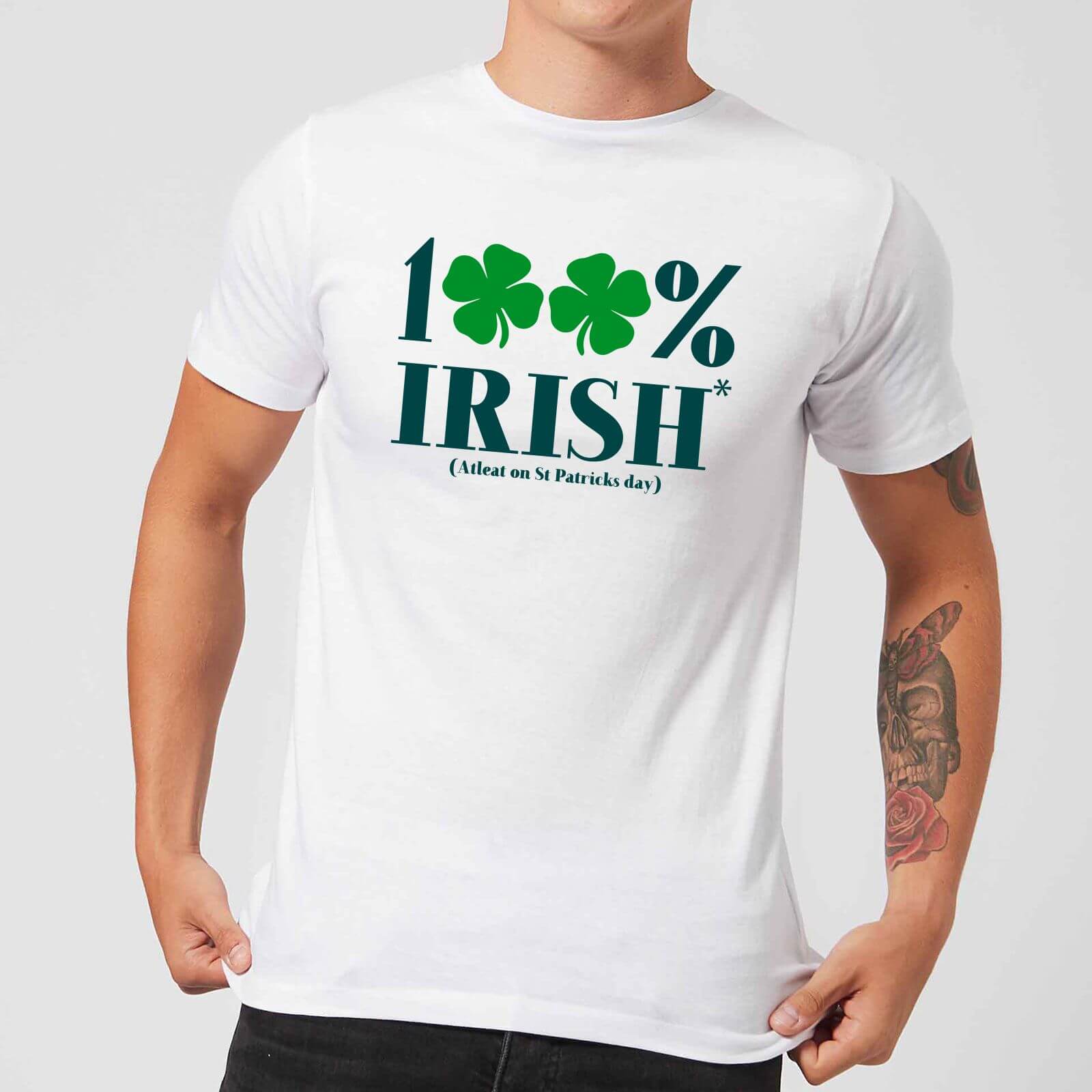 100% Irish* Men's T-Shirt - White - XS - White