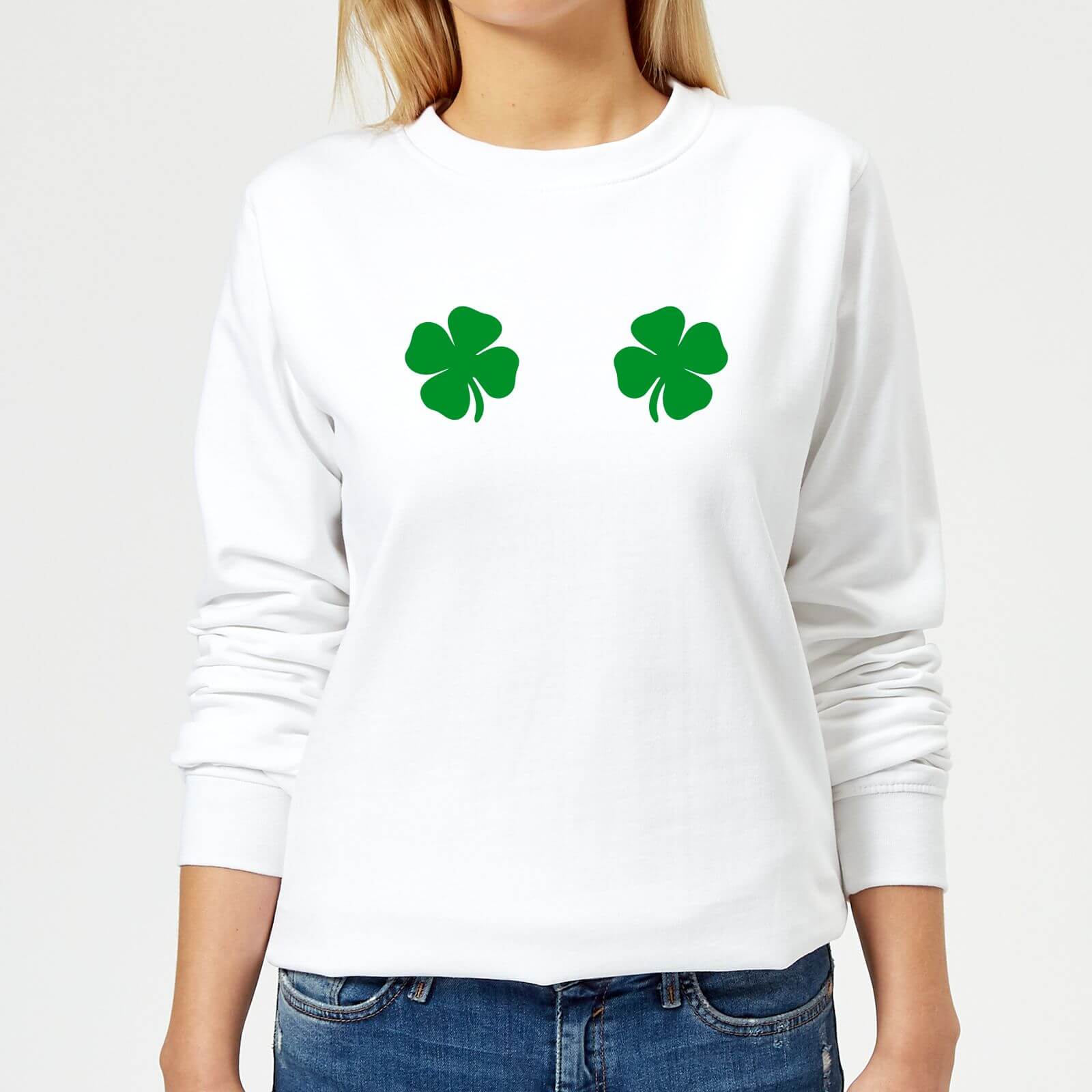 Lucky Tits Women's Sweatshirt - White - XS - White
