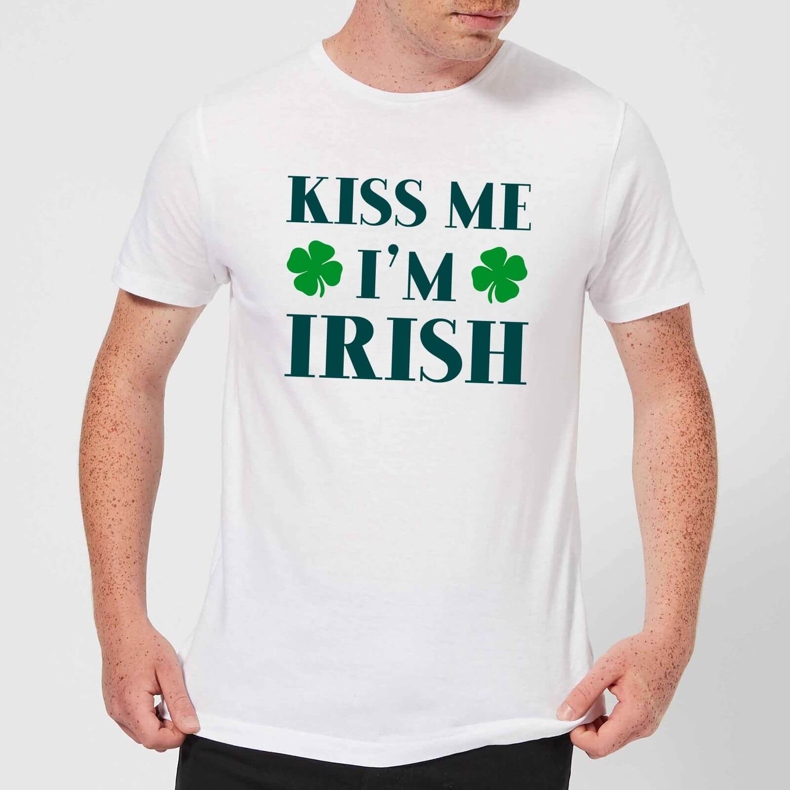 Kiss Me I'm Irish Men's T-Shirt - White - XS - White