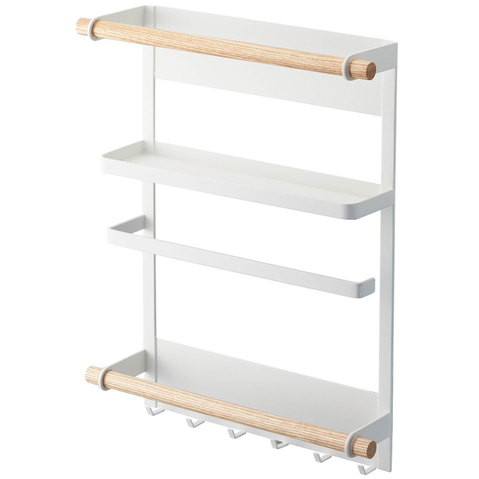 Yamazaki Tosca Magnet Refrigerator Side Rack - White