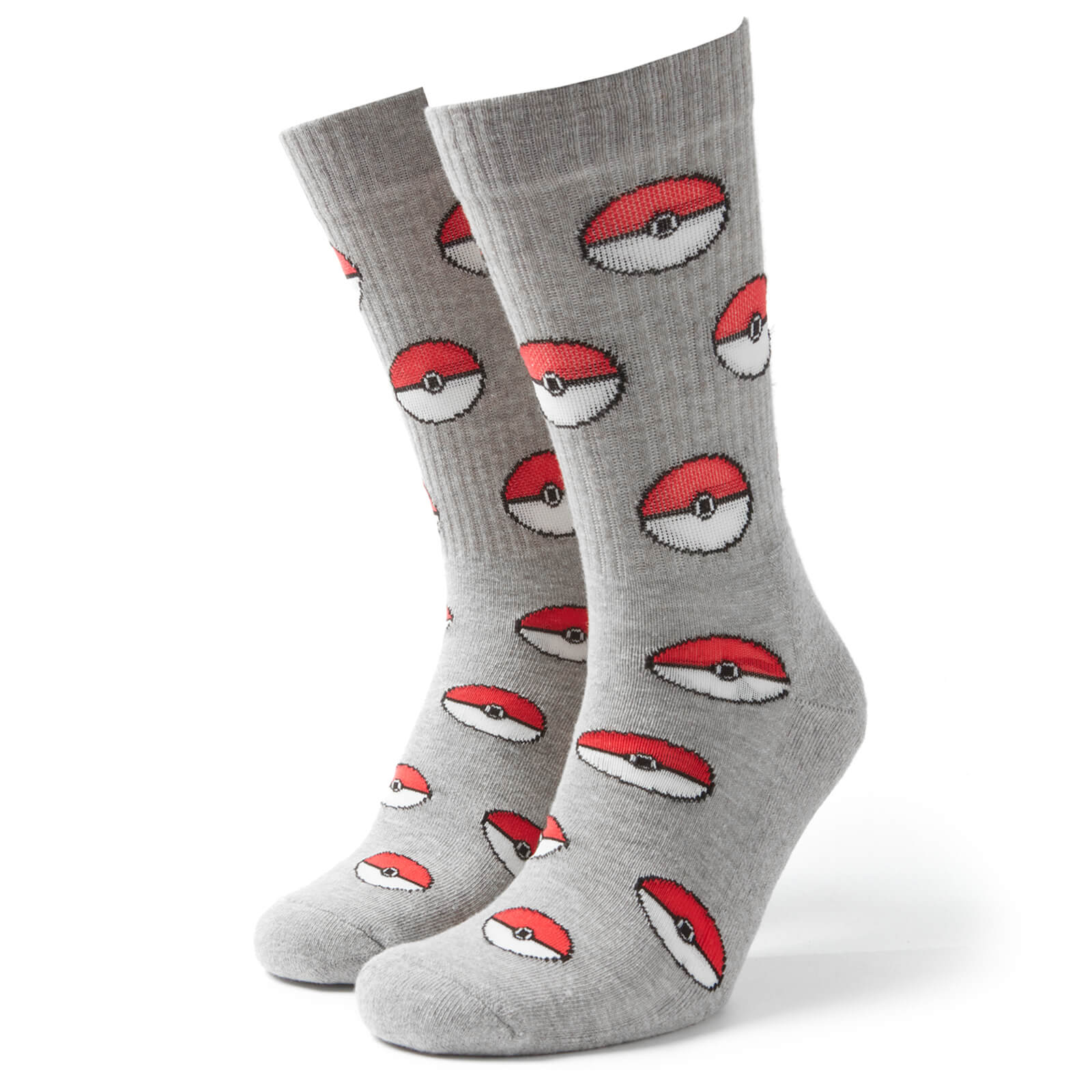 Men's Pokemon Pokeball Socks - Grey - UK 4-7.5
