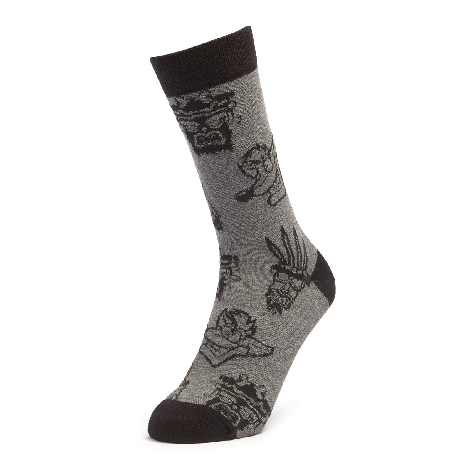 Men's Crash Bandicoot All Over Print Socks - Grey - UK 8-11