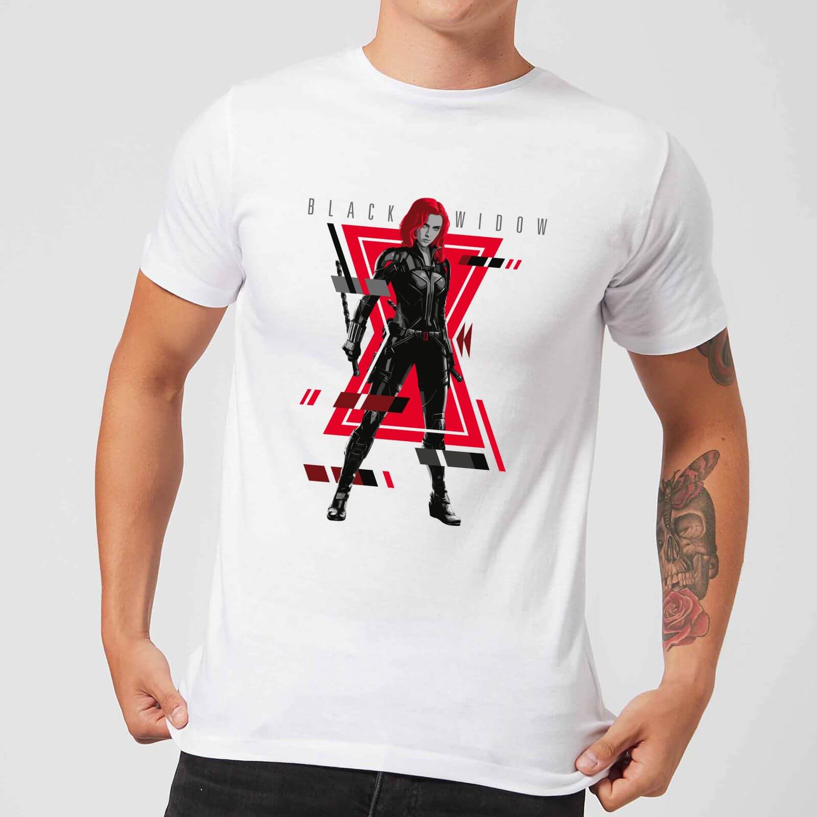 T-Shirt Black Widow Portrait Pose - Bianco - Uomo - M - Bianco
