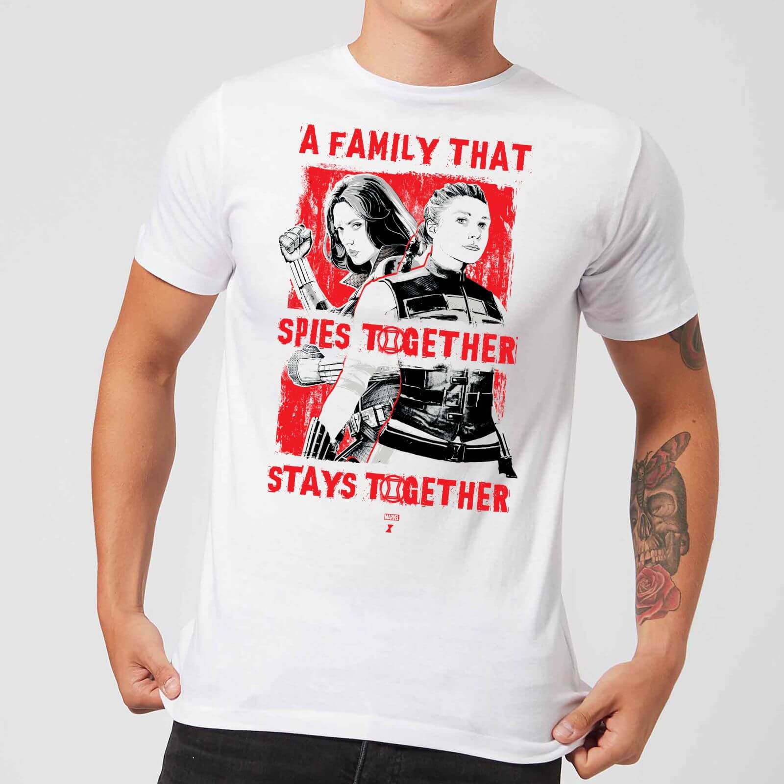 Black Widow Family That Spies Together Men's T-Shirt - White - S - White