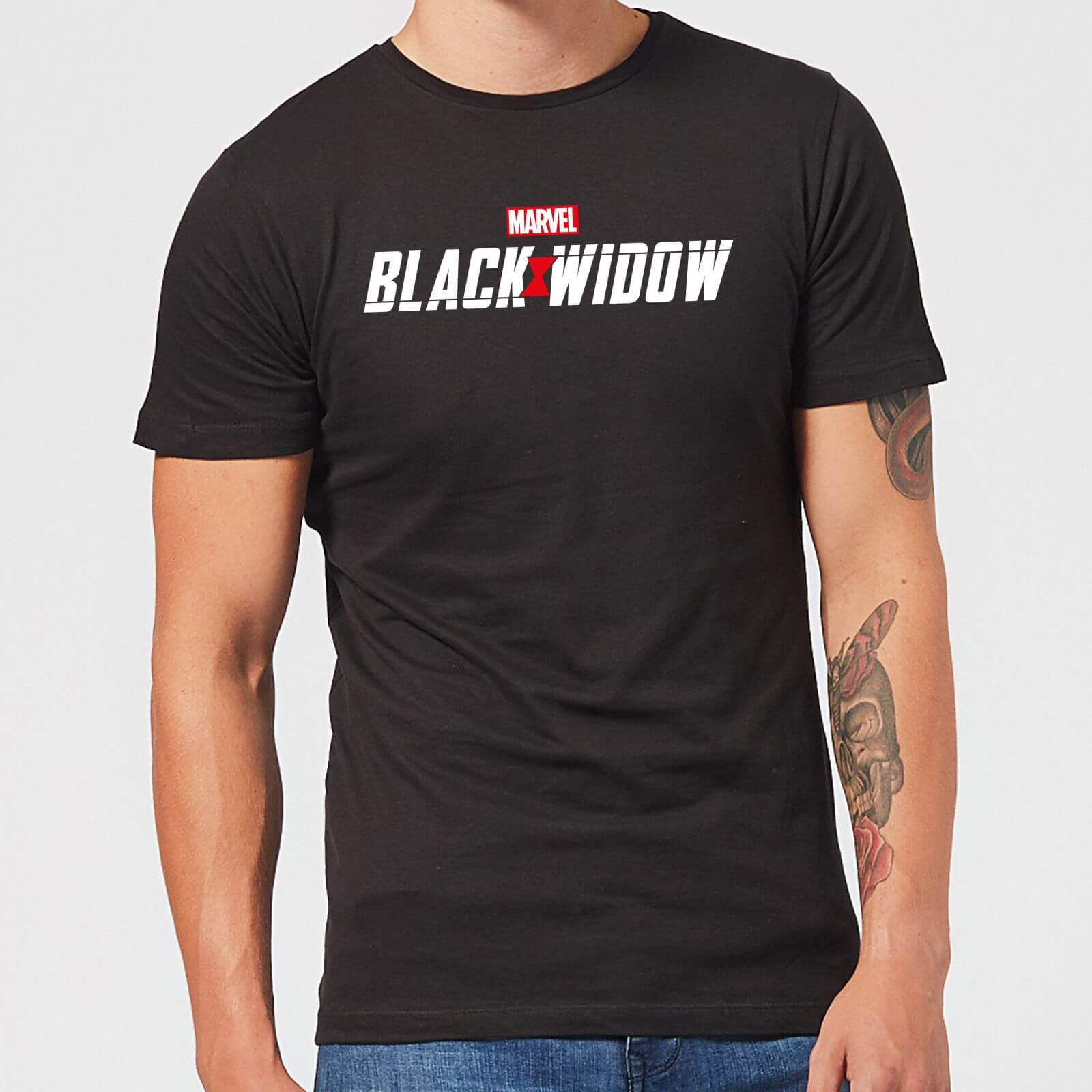 Black Widow Movie Logo Men's T-Shirt - Black - S - Black