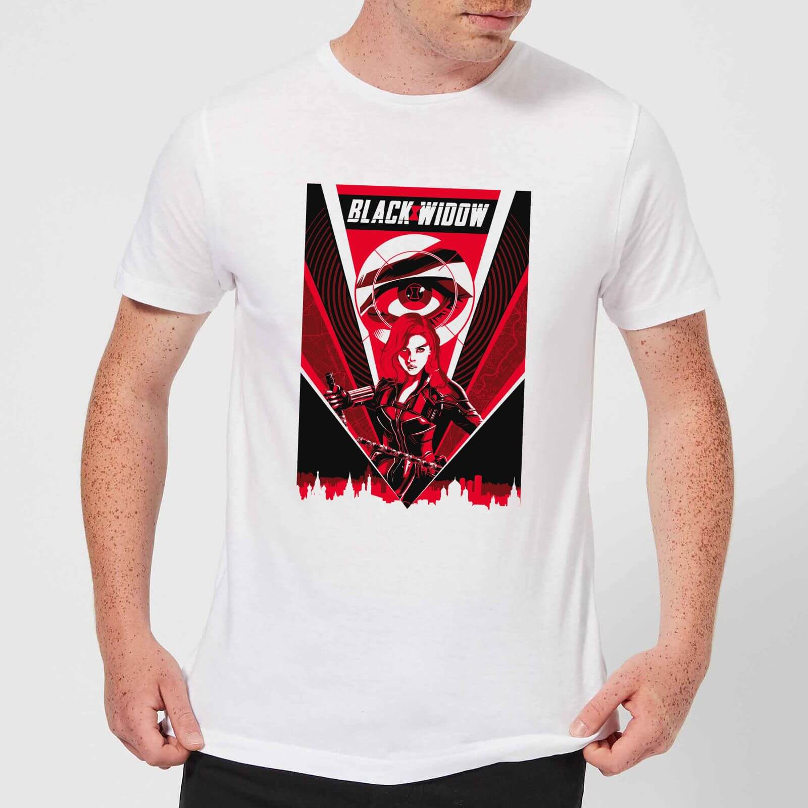 

Black Widow Red Lightning Men's T-Shirt - White - XL - Blanc