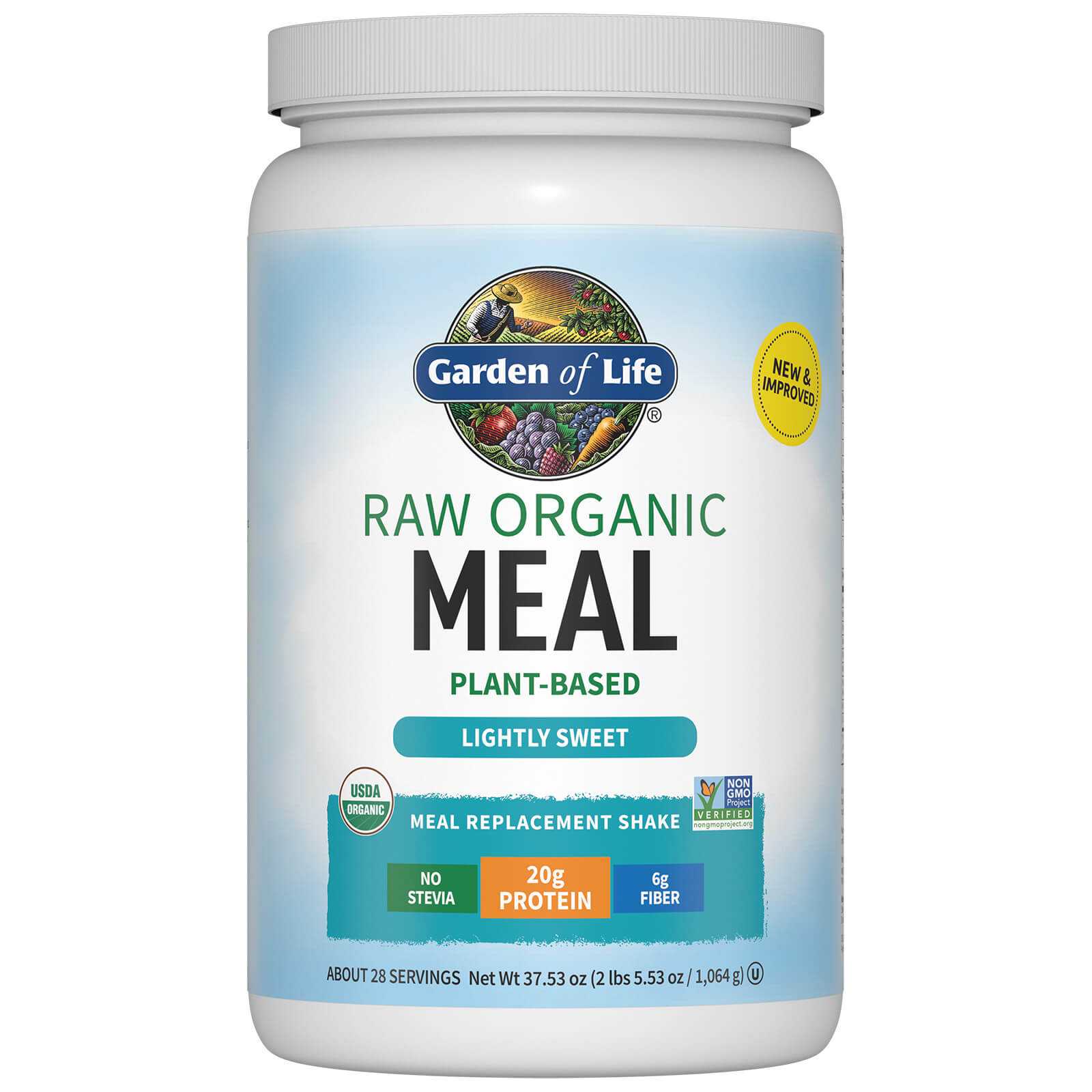 Garden of Life Raw Organic Meal Lightly Sweet 1038g Powder