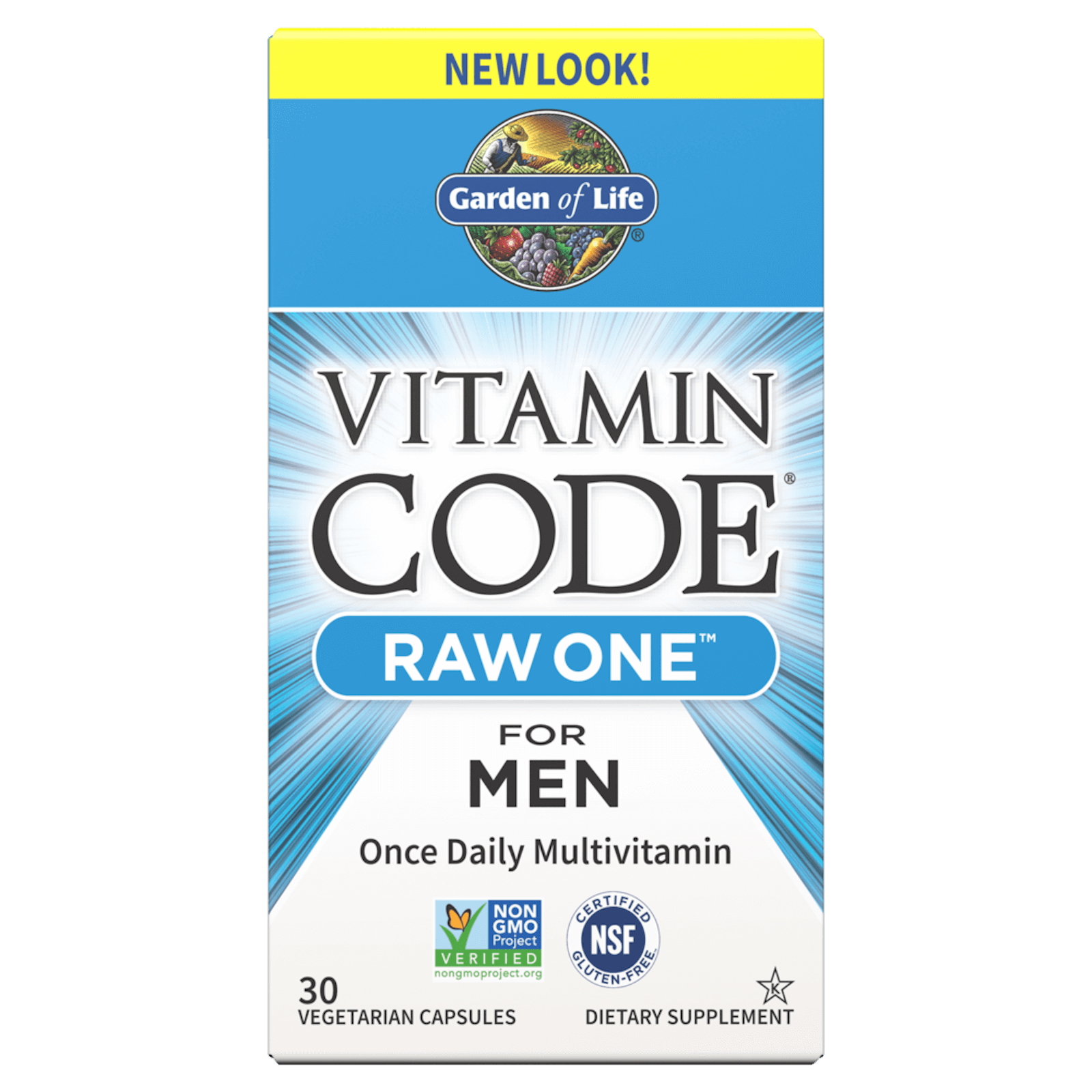 Garden of Life Vitamin Code Raw One For Men 30ct Capsules