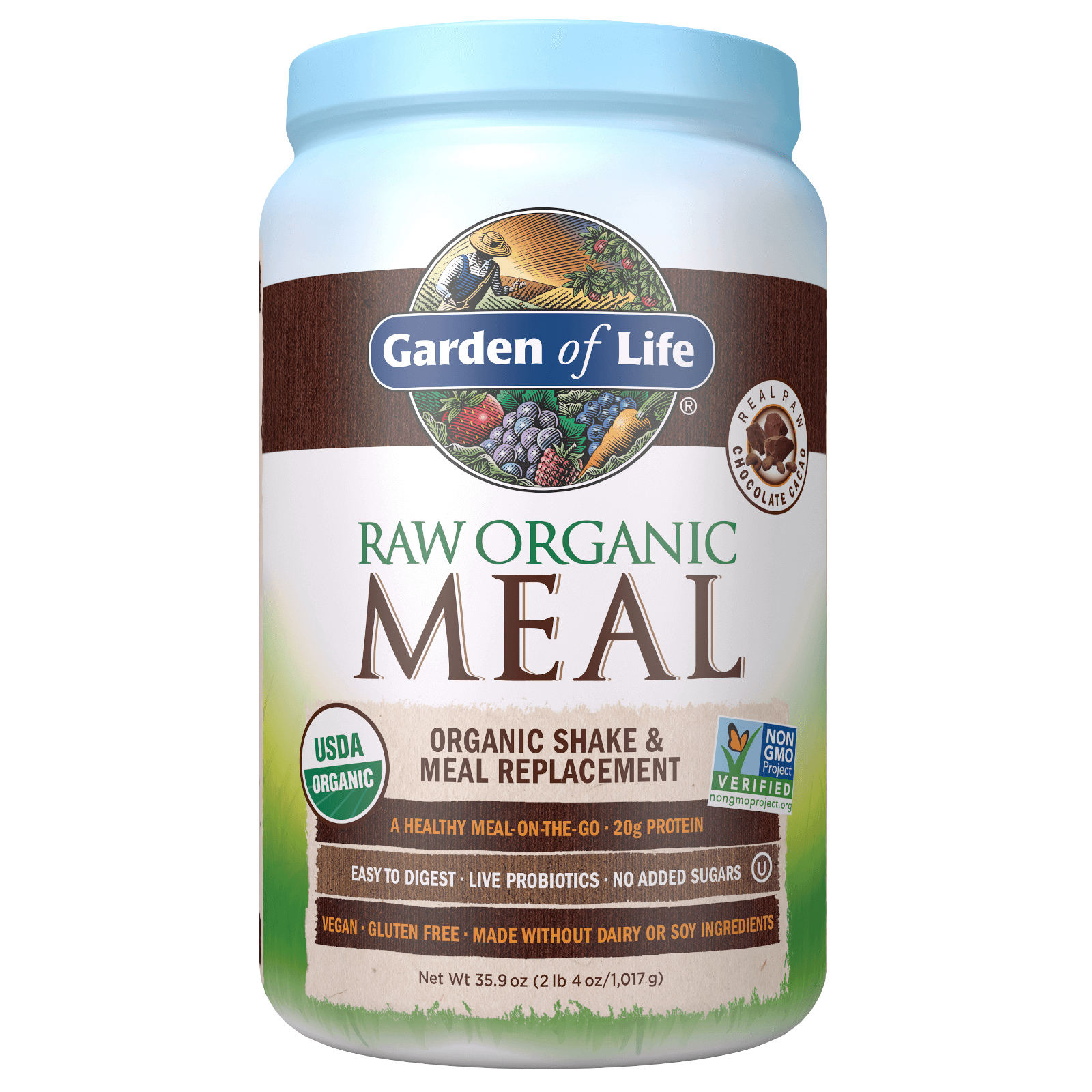 Raw Organic All-In-One Shake - Chocolate - 1017g