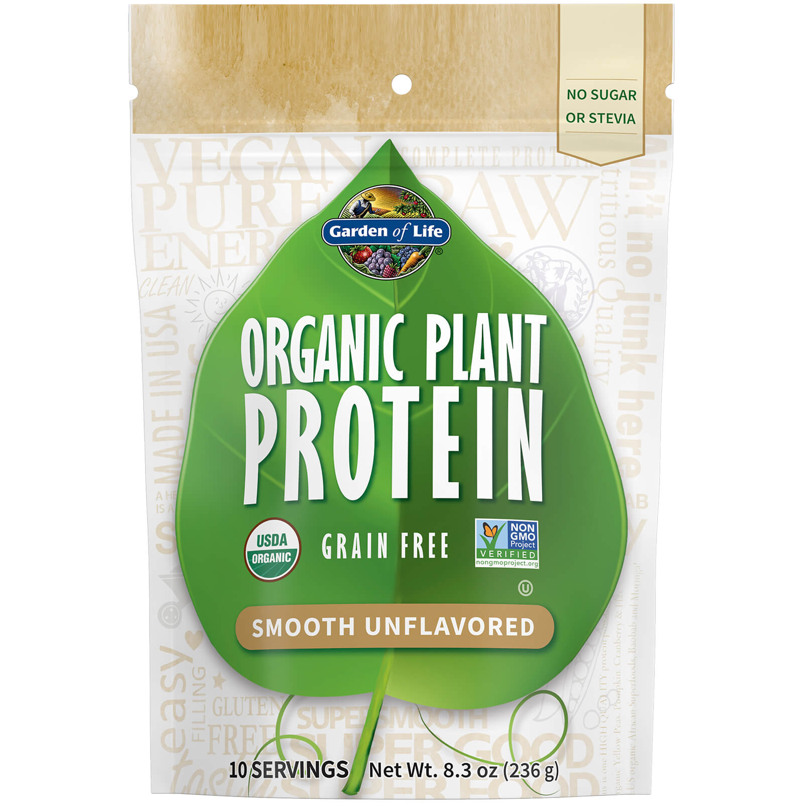 Garden of Life Organic Plant Protein Unflavoured 236g Powder