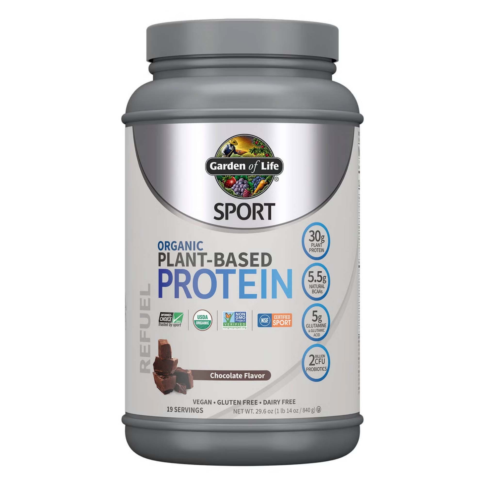 Proteine biologiche a base vegetale sport - cioccolato - 840g