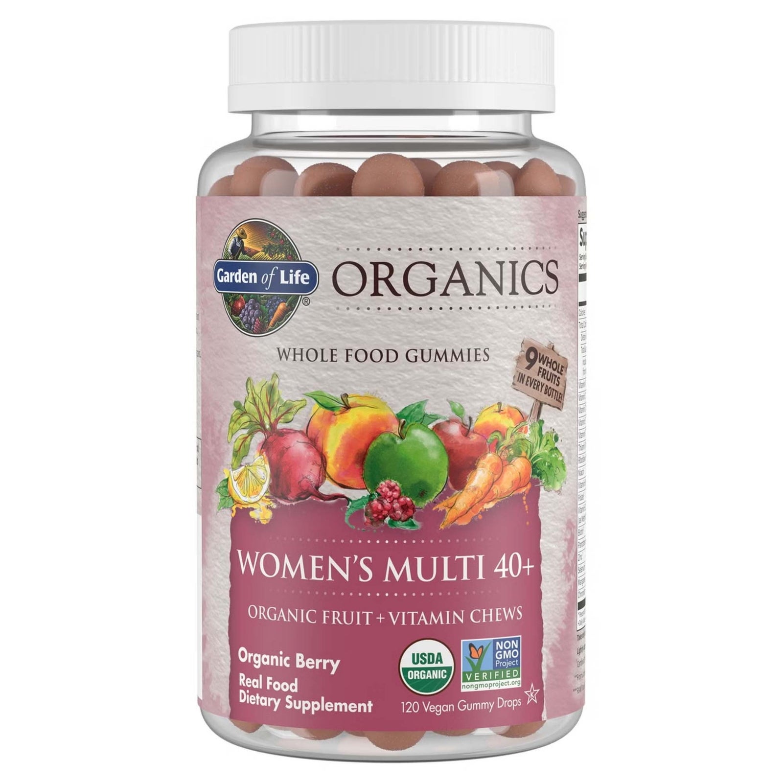 Organics Women%27s 40 Multi - Frutos del bosque - 120 gominolas