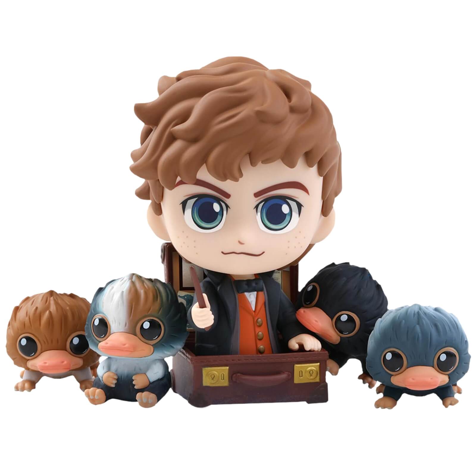 Set 5 Figuras Newt Scamander y Bebés Escarbato Animales fantásticos: los crímenes de Grindelwald S - Hot Toys Cosbaby