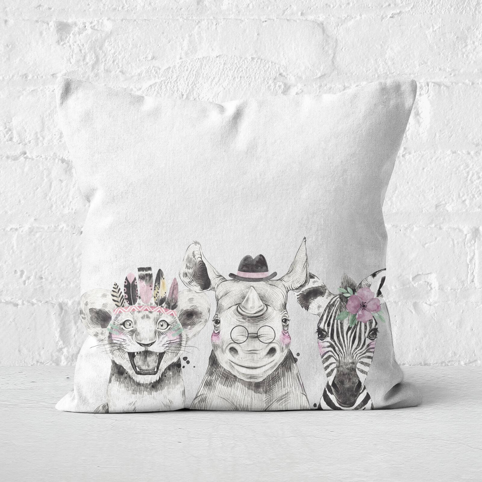 Baby Animals Square Cushion - 60x60cm - Soft Touch