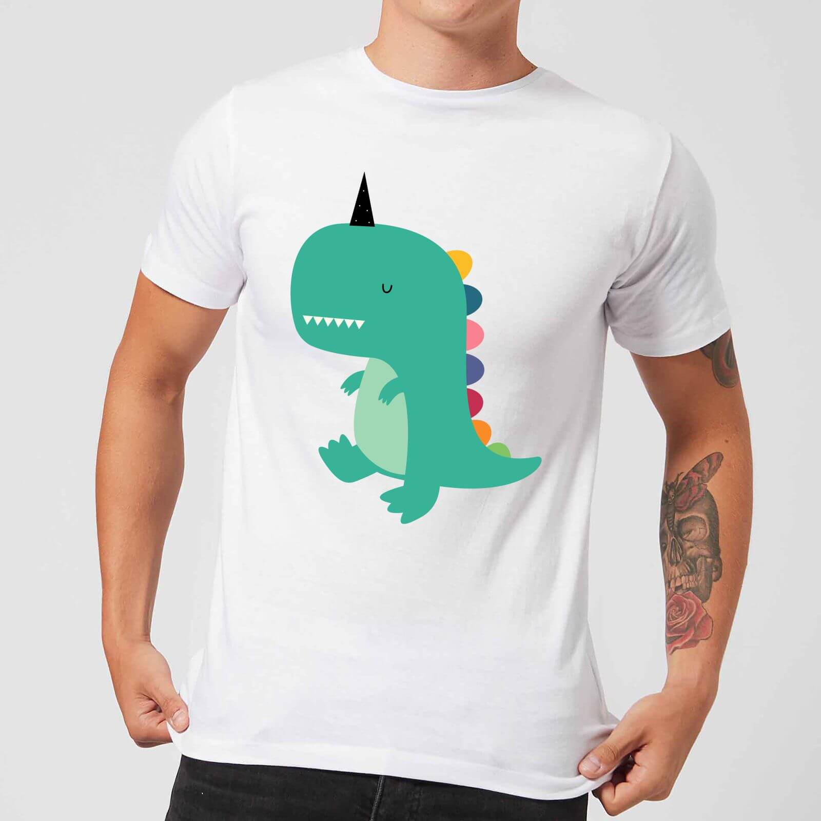 Andy Westface Dinocorn Men's T-Shirt - White - XS - White