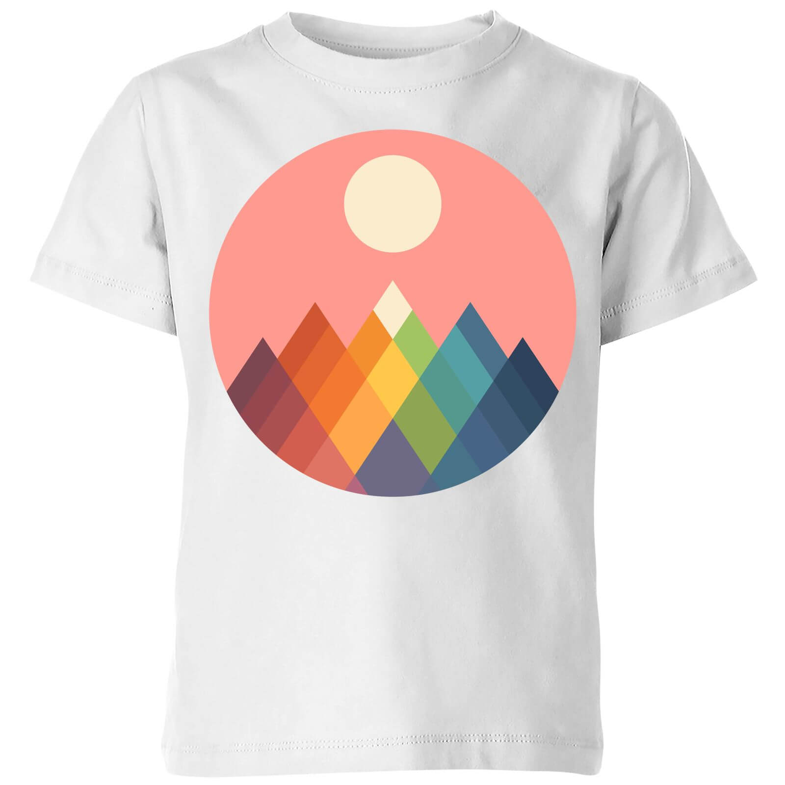 Andy Westface Rainbow Peak Kids' T-Shirt - White - 3-4 Years - White