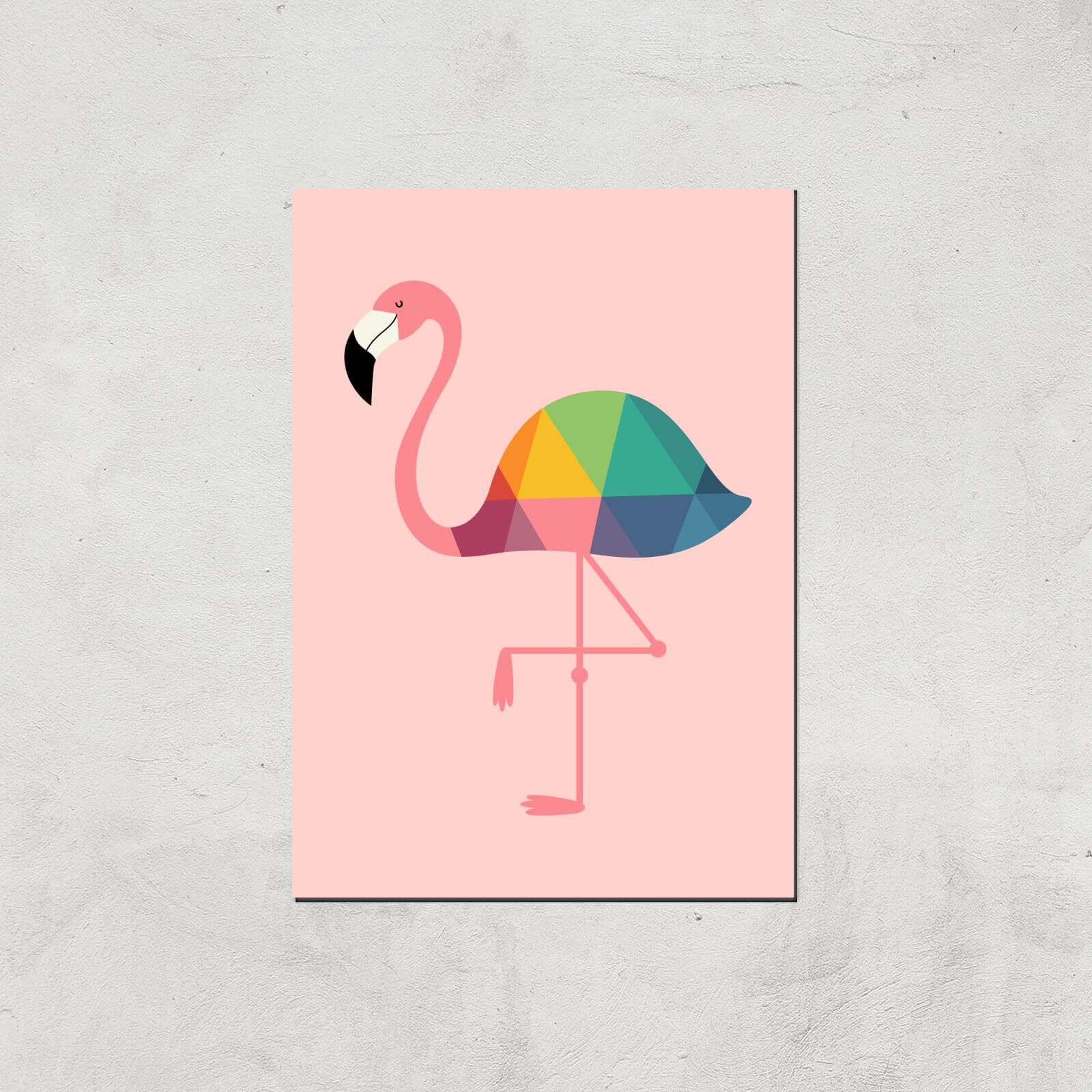 Andy Westface Rainbow Flamingo Giclee Art Print - A4 - Print Only