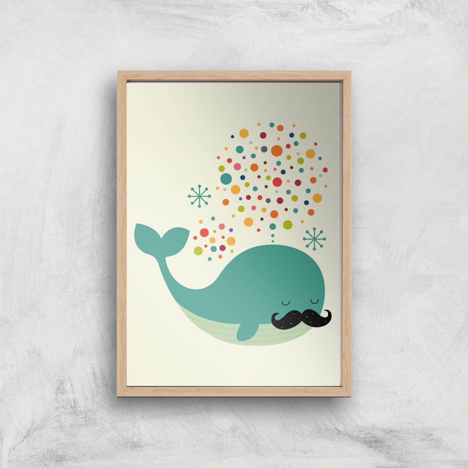 Andy Westface Fire Whale Giclee Art Print - A3 - Wooden Frame