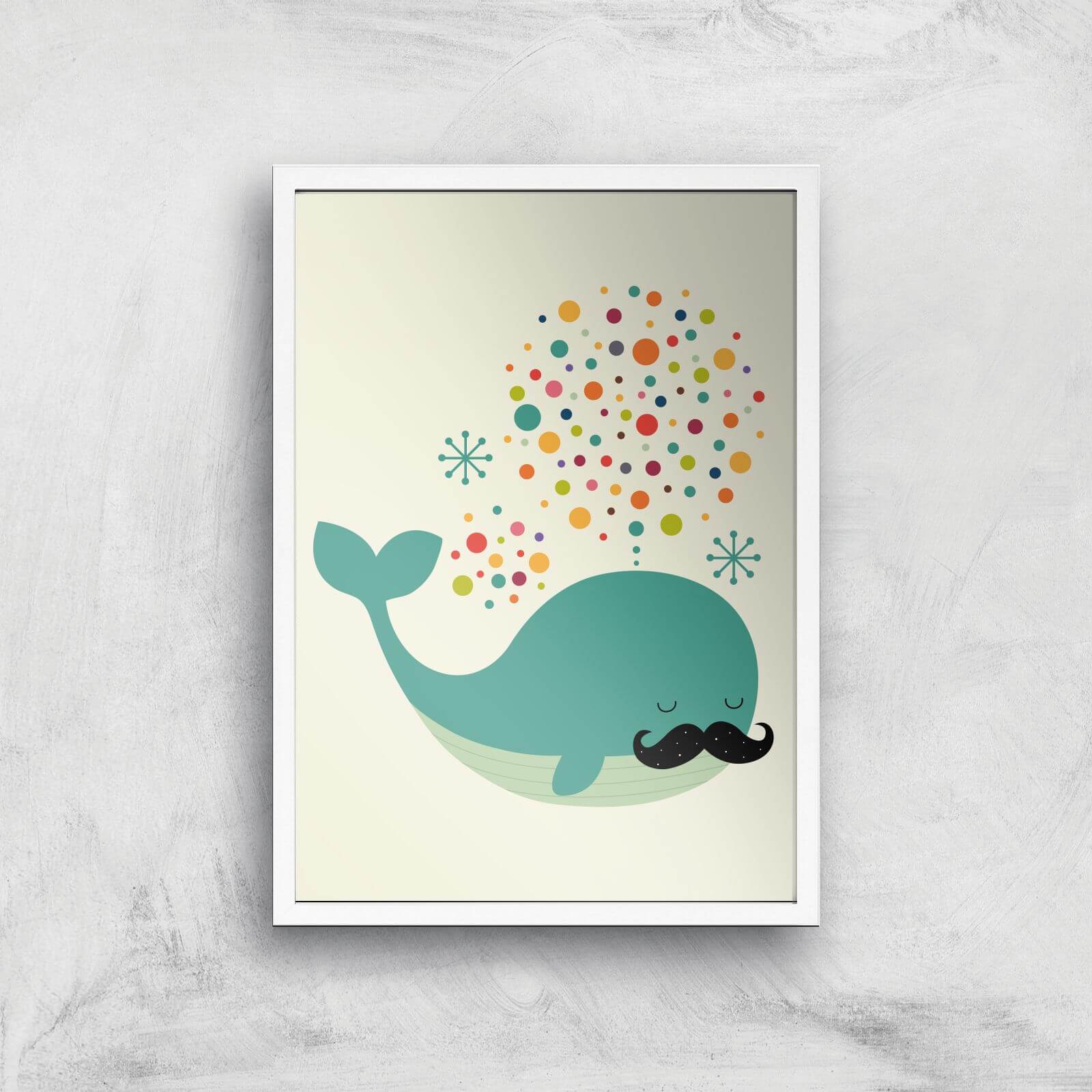 Andy Westface Fire Whale Giclee Art Print - A3 - White Frame