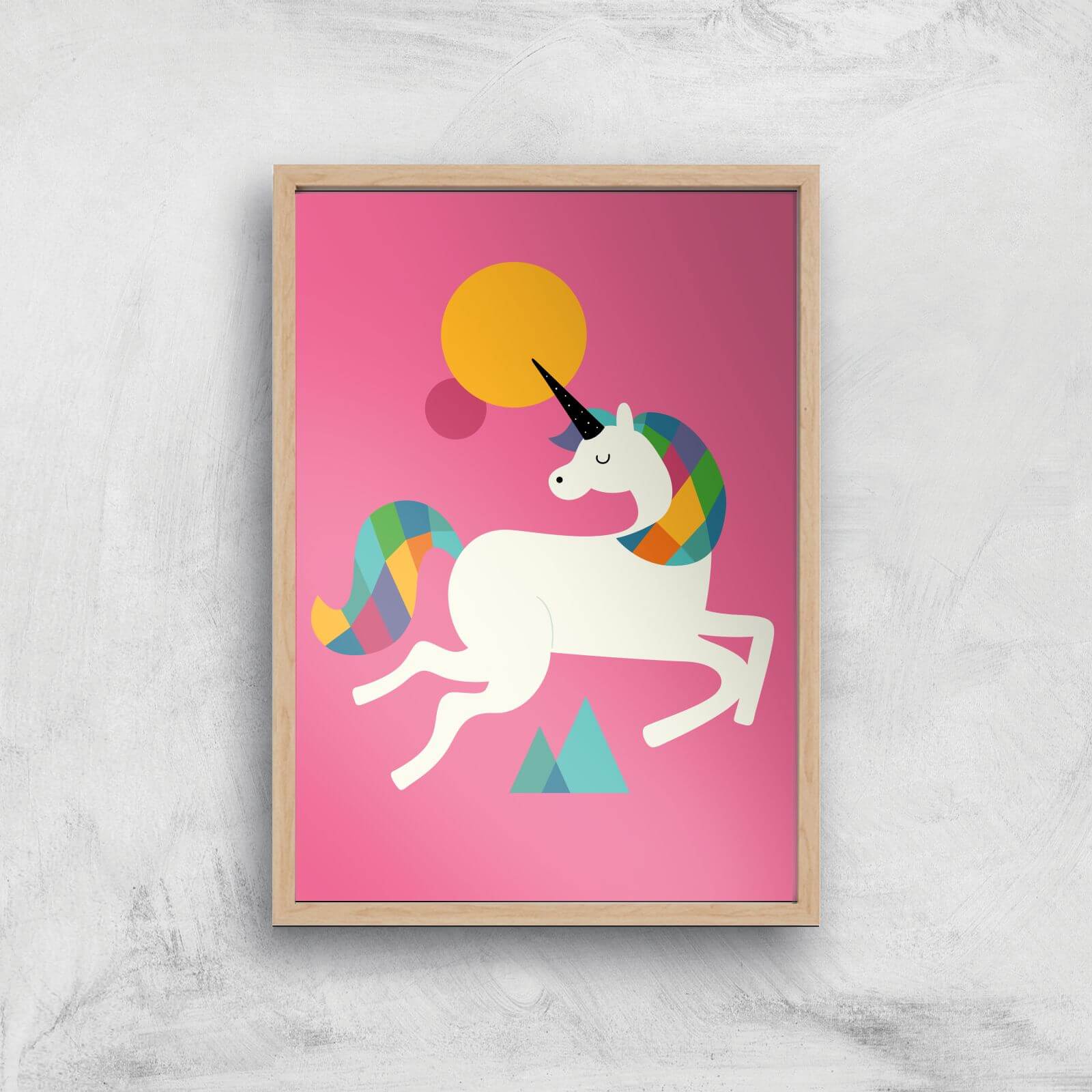 Andy Westface To Be A Unicorn Giclee Art Print - A3 - Wooden Frame