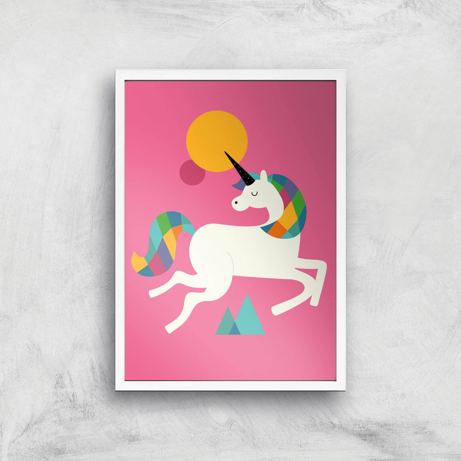 Andy Westface To Be A Unicorn Giclee Art Print - A2 - White Frame