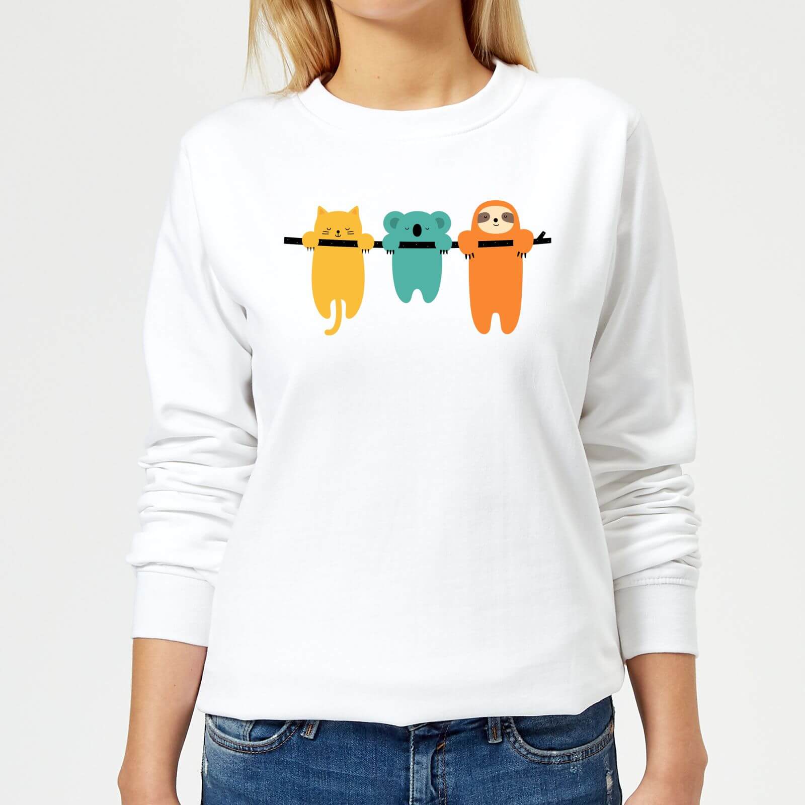 Andy Westface Hang In There Women's Sweatshirt - White - XS - White