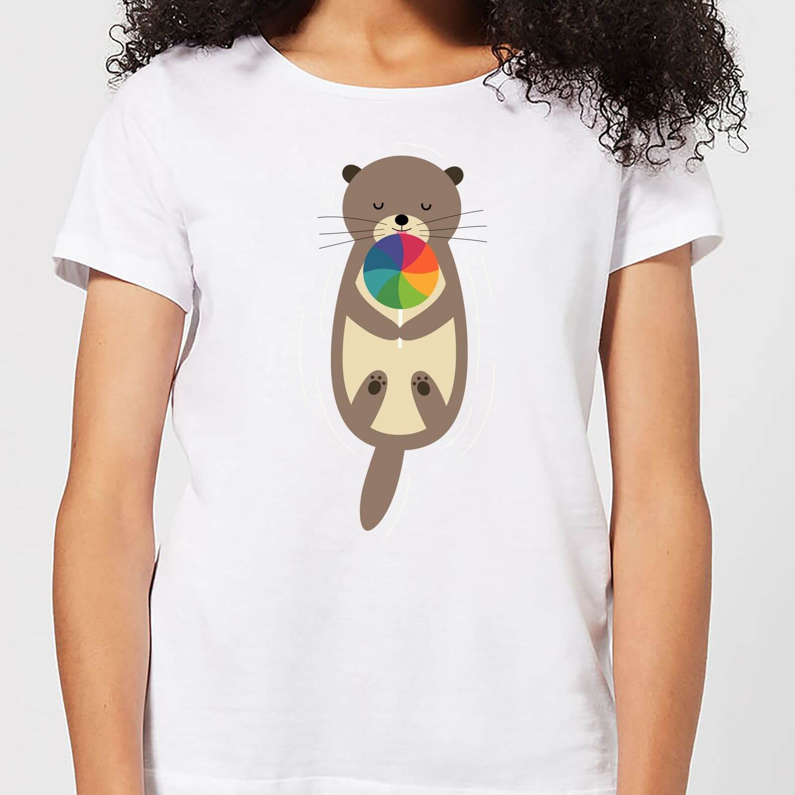 Andy Westface Sweet Otter Women's T-Shirt - White - L - White