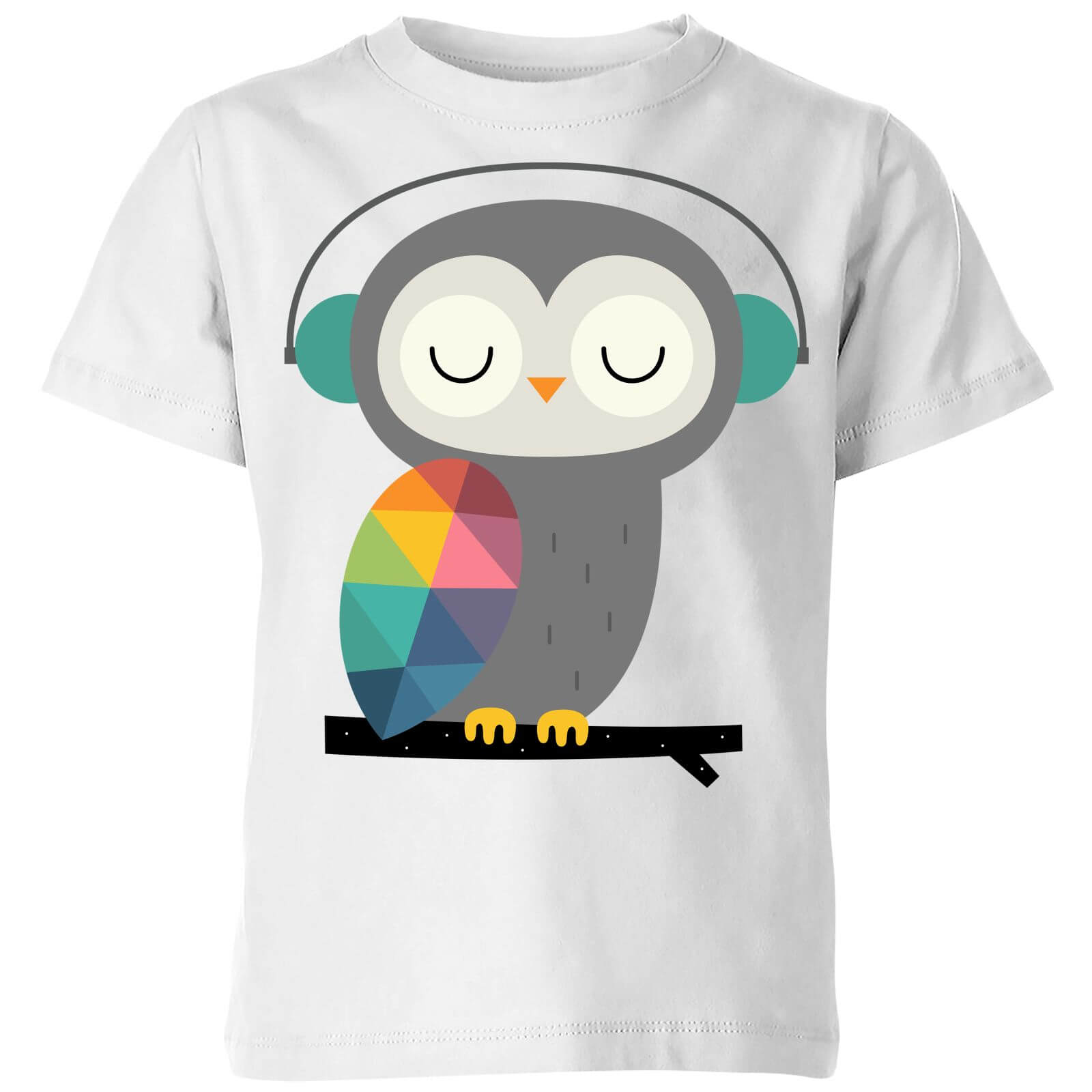 Andy Westface Owl Time Kids' T-Shirt - White - 3-4 Years - White