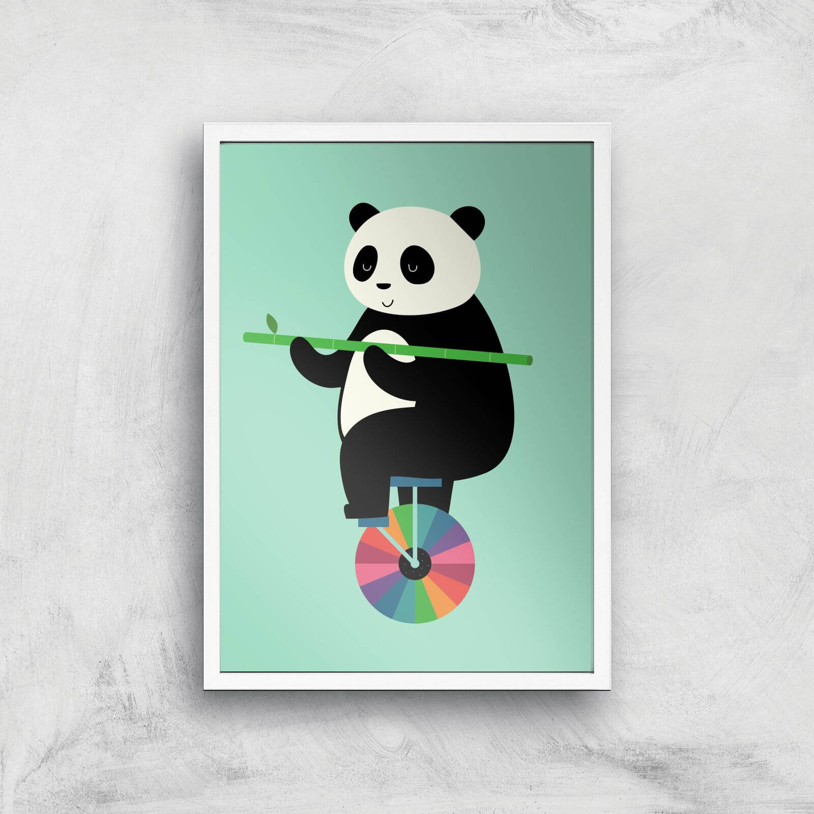 Andy Westface Balanced Bear Giclee Art Print - A2 - White Frame