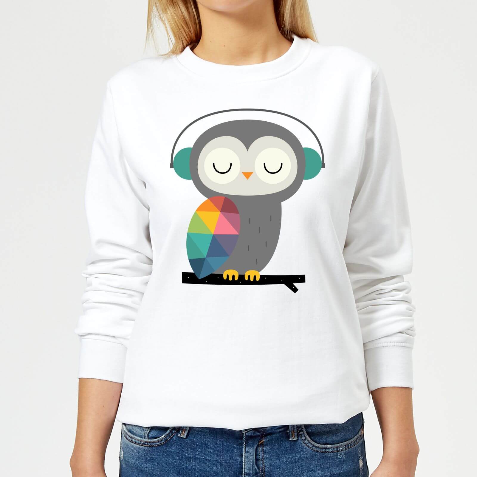 Andy Westface Owl Time Women's Sweatshirt - White - XS
