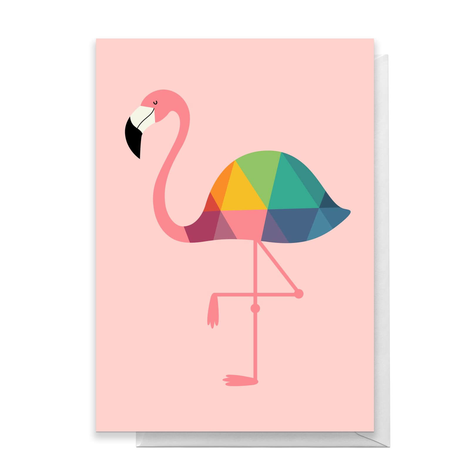 Andy Westface Rainbow Flamingo Greetings Card - Standard Card