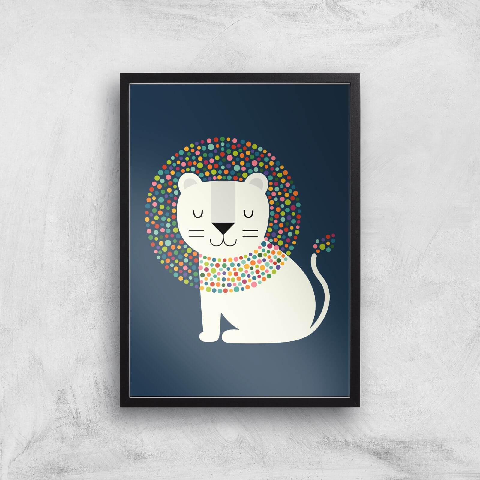 Andy Westface As A Lion Giclee Art Print - A3 - Black Frame